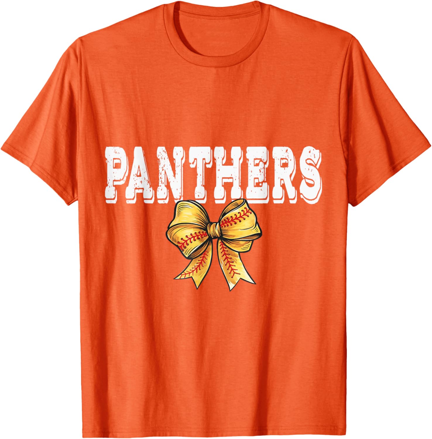 Coquette Panther Softball Game Day Bow T-Shirt for Team Spirit and Style - 21