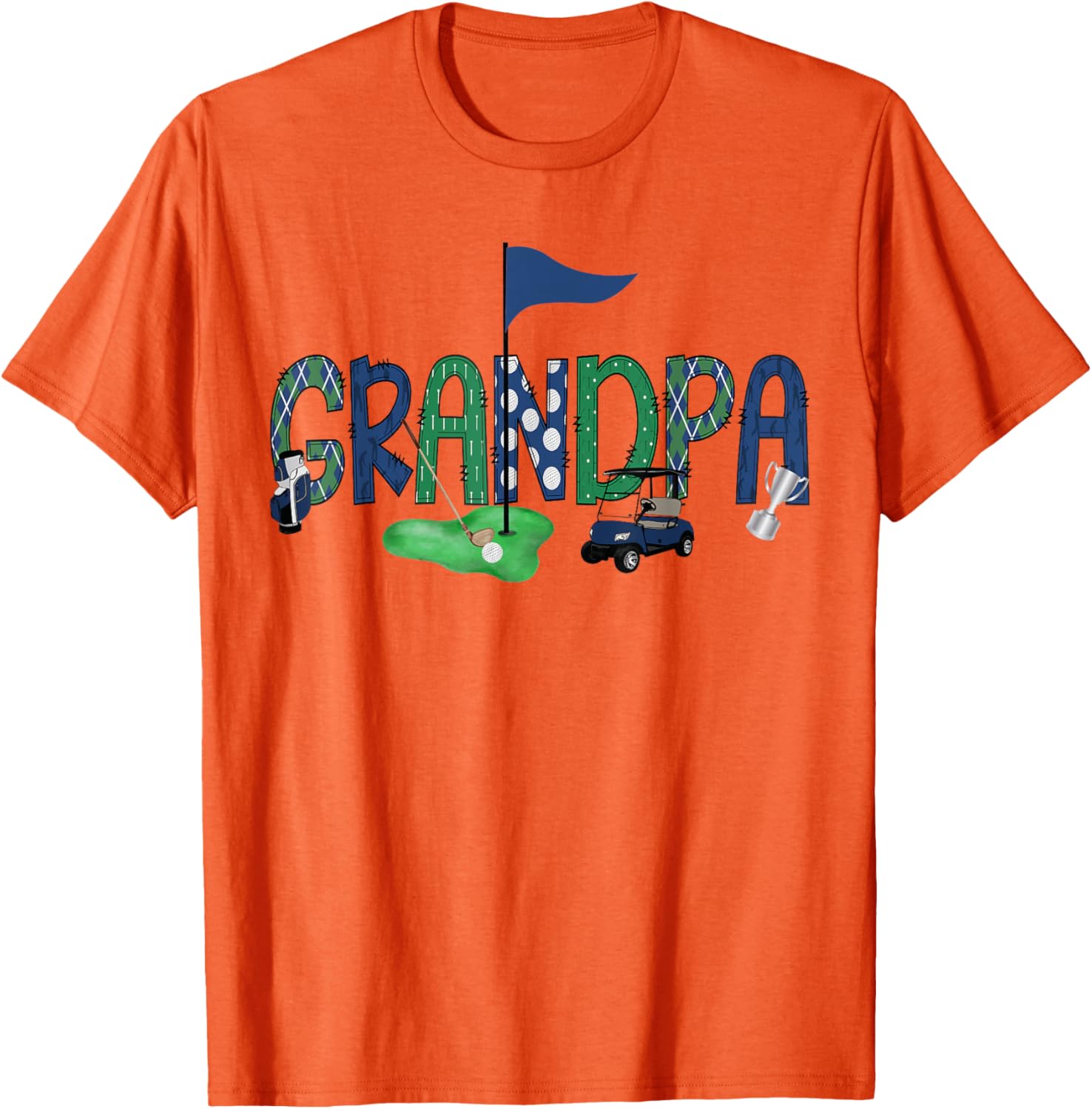 Grandpa Of The Birthday Boy Golf T-Shirt for Hole in One Celebrations - 1