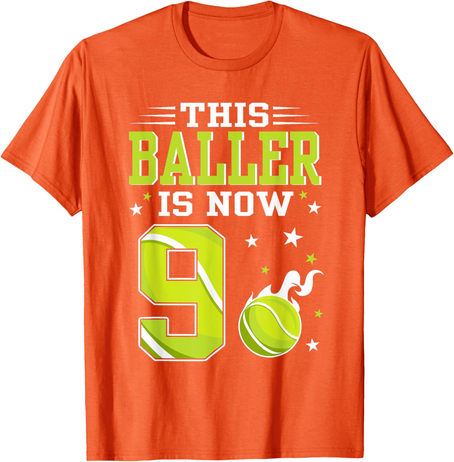 9 Year Old Birthday Tennis Themed T-Shirt for Kids β Perfect Gift! - 14