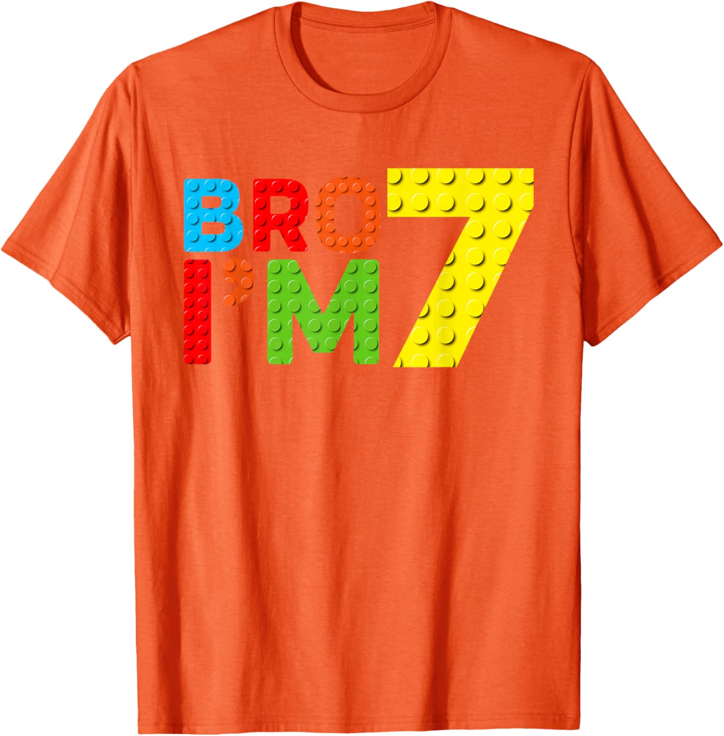 Adorable Boys 7th Birthday Building Block T-Shirt for Fun Celebration - 21