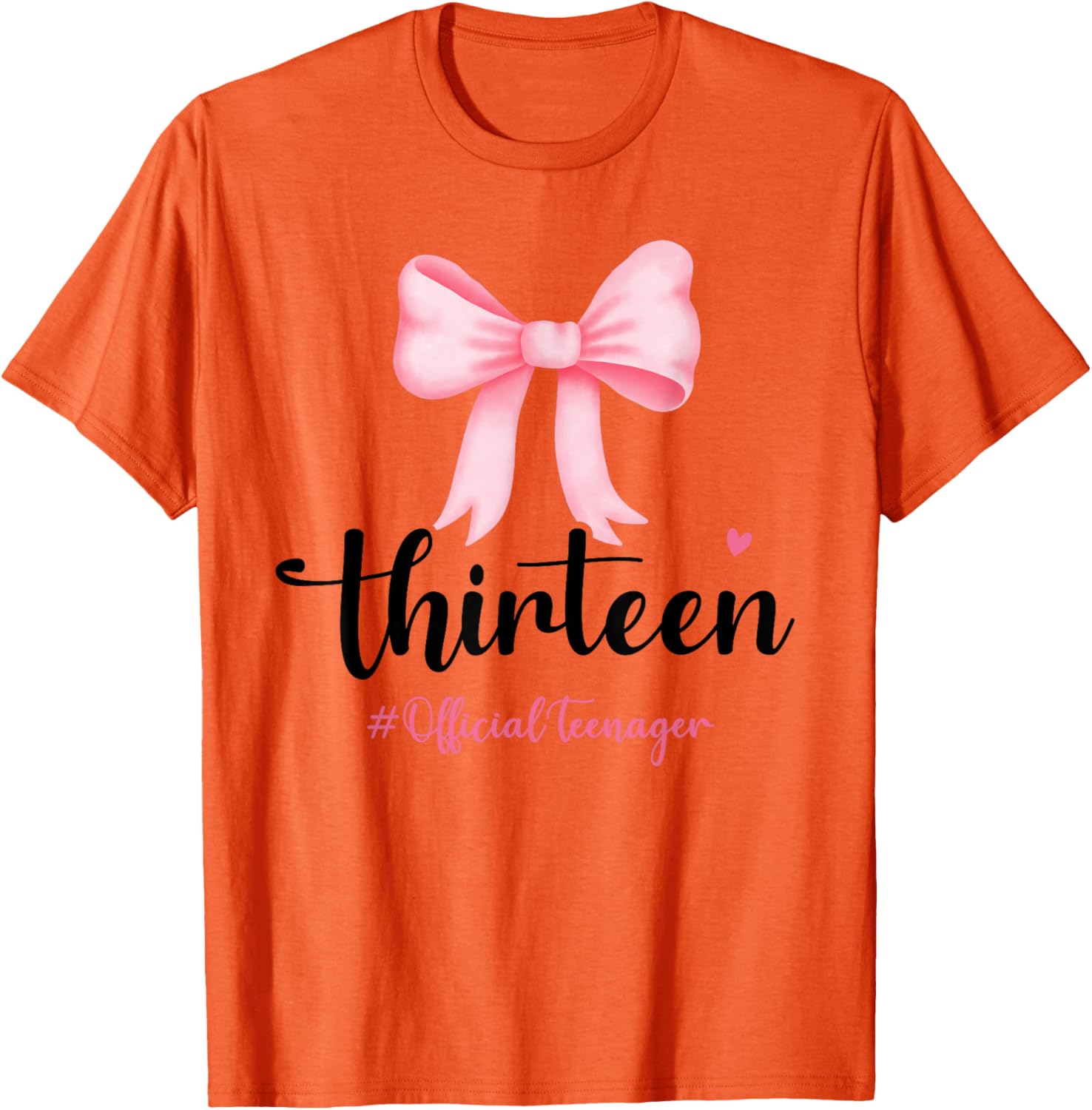 Birthday Girl Pink Coquette Bow T-Shirt for Trendy 13 Year Olds - 3