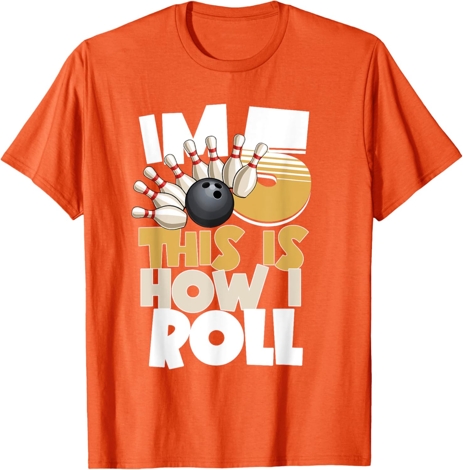 5th Birthday Bowling Shirt I'm 5 This is How I Roll for Kids - 20