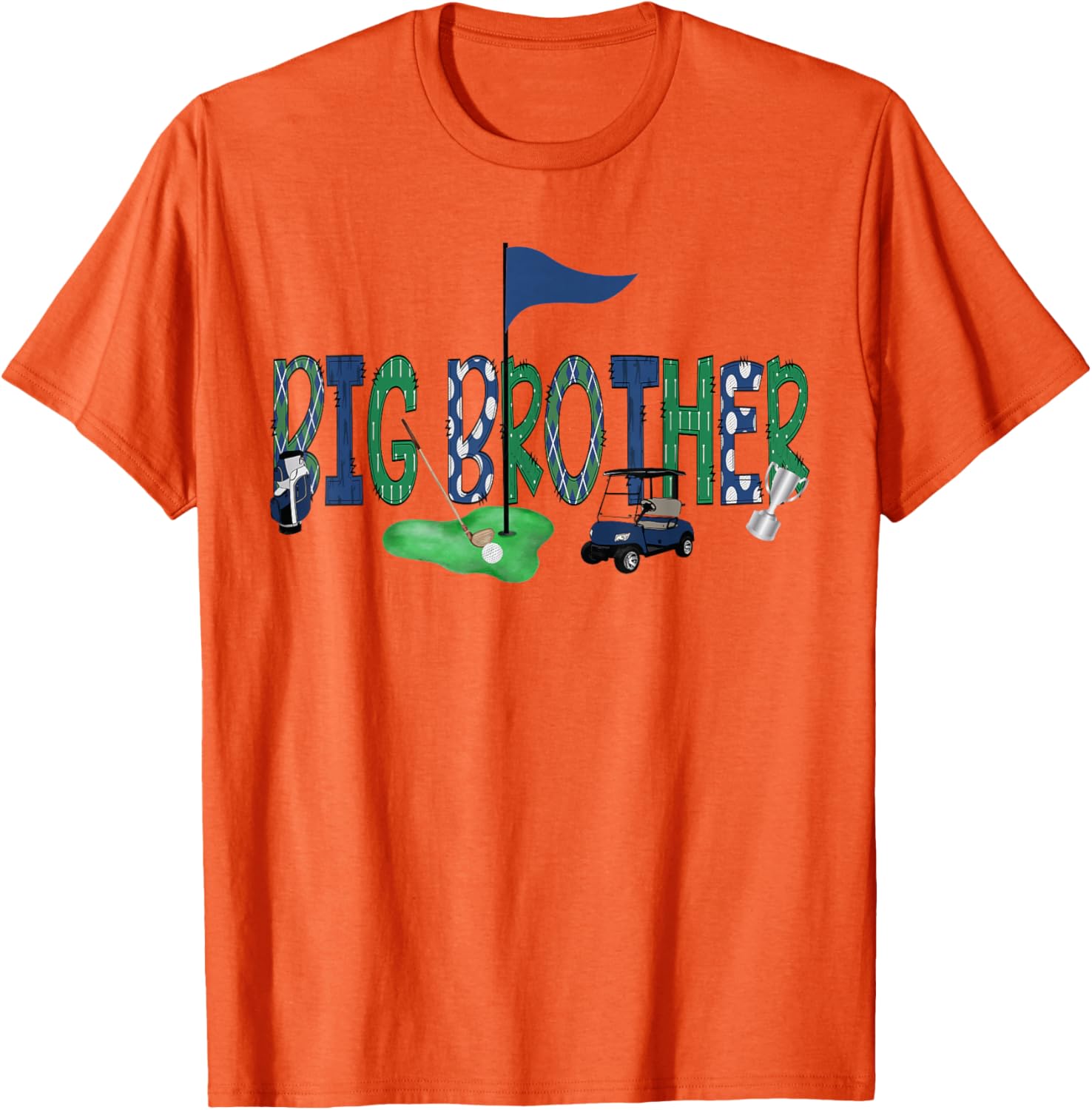 Big Brother Birthday Boy Golf T-Shirt for Hole in One Celebration - 2