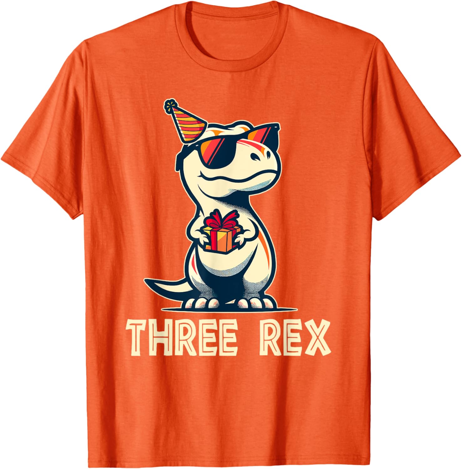 Adorable 3 Rex Dinosaur Birthday T-Shirt for Boys and Girls - 16