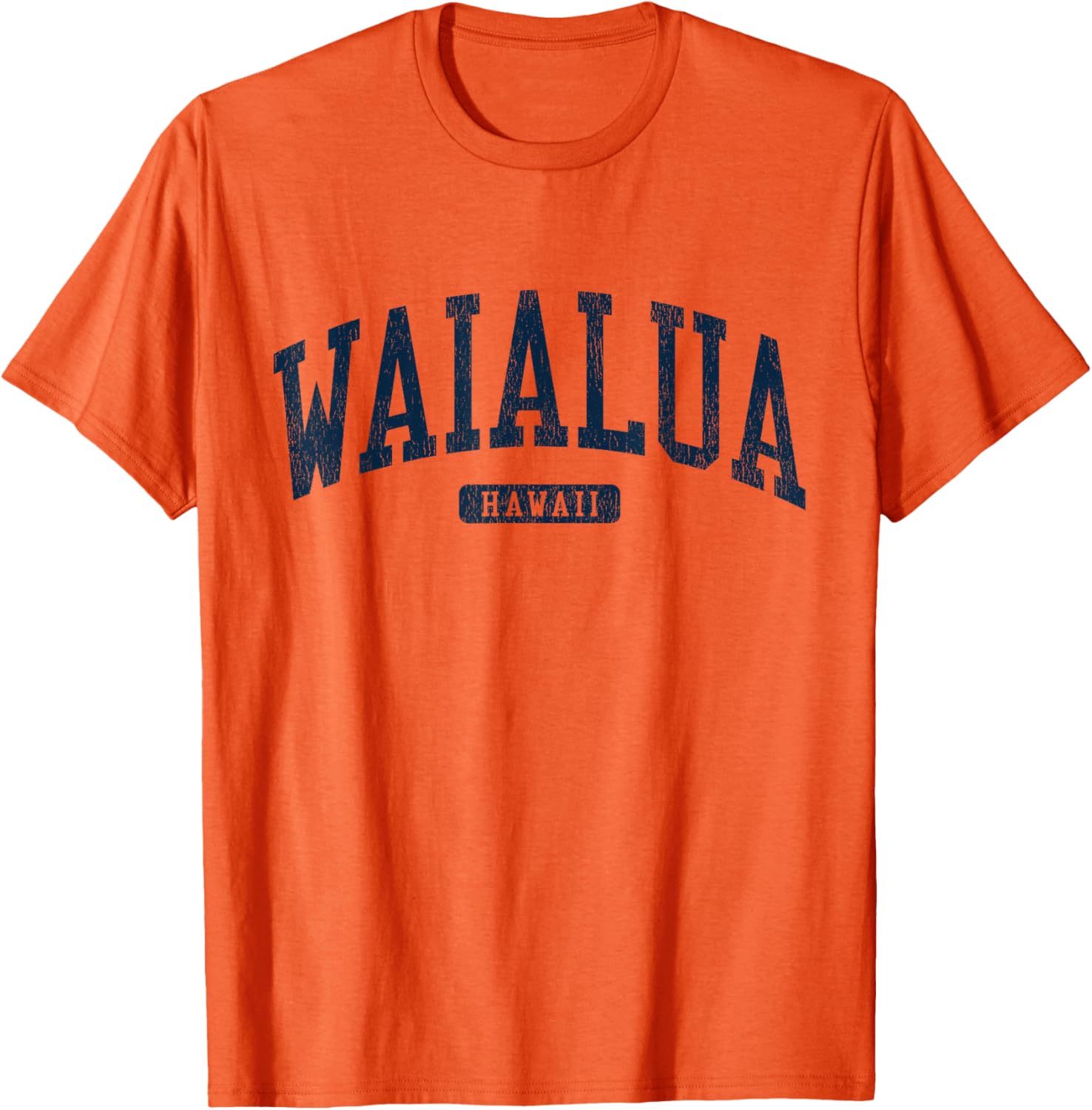 Waialua Hawaii College Style Blue T-Shirt for Casual Wear and Comfort - 6