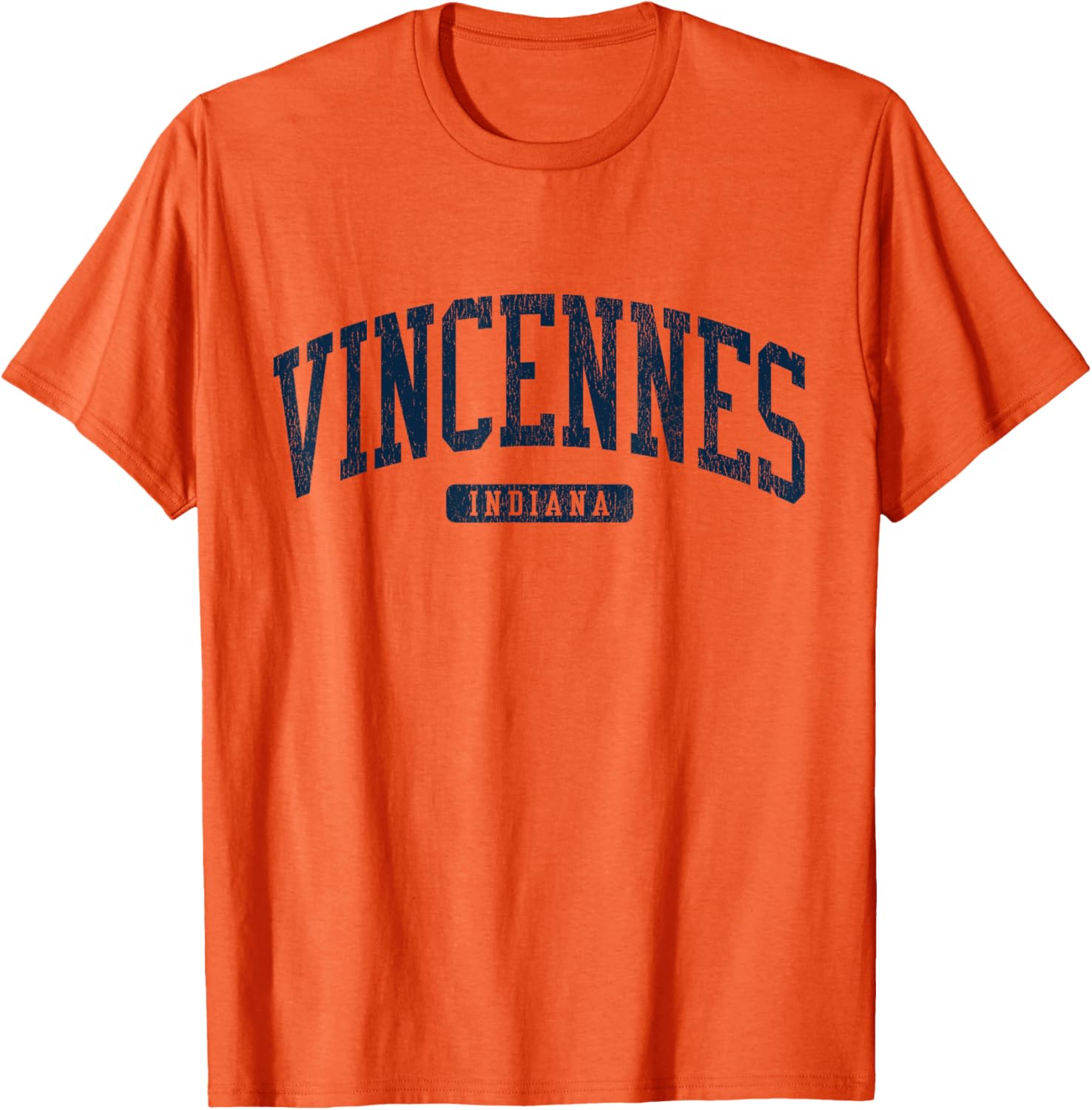 Vincennes Indiana College Style Blue T-Shirt for Students and Alumni - 2