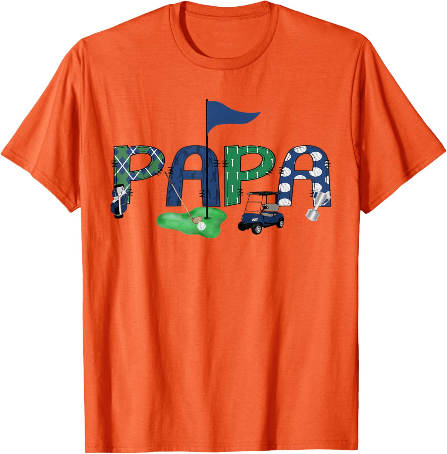 Papa Of The Birthday Boy Hole in One Golf T-Shirt for Celebrations - 5