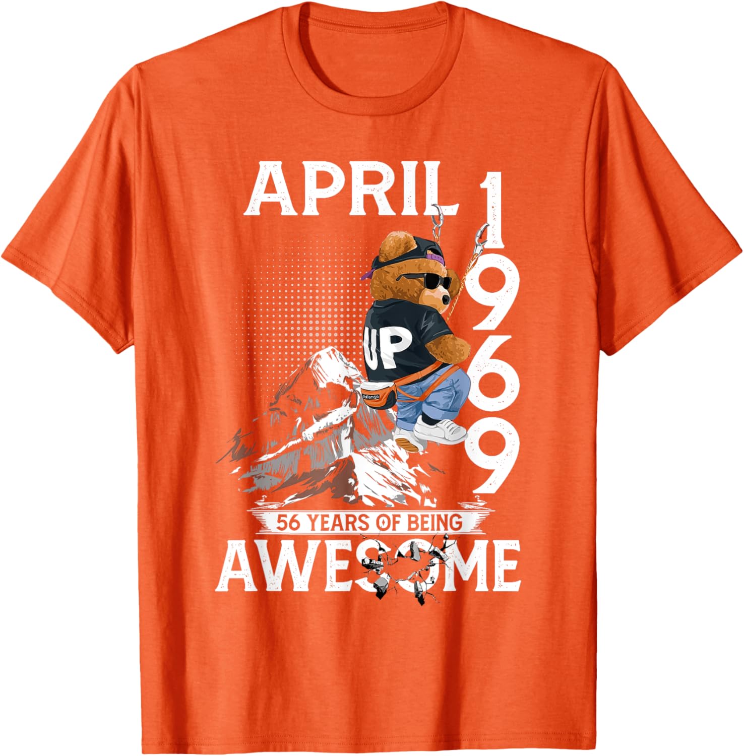 56th Birthday Bear T-Shirt for Real Legends Born April 1969 - 26