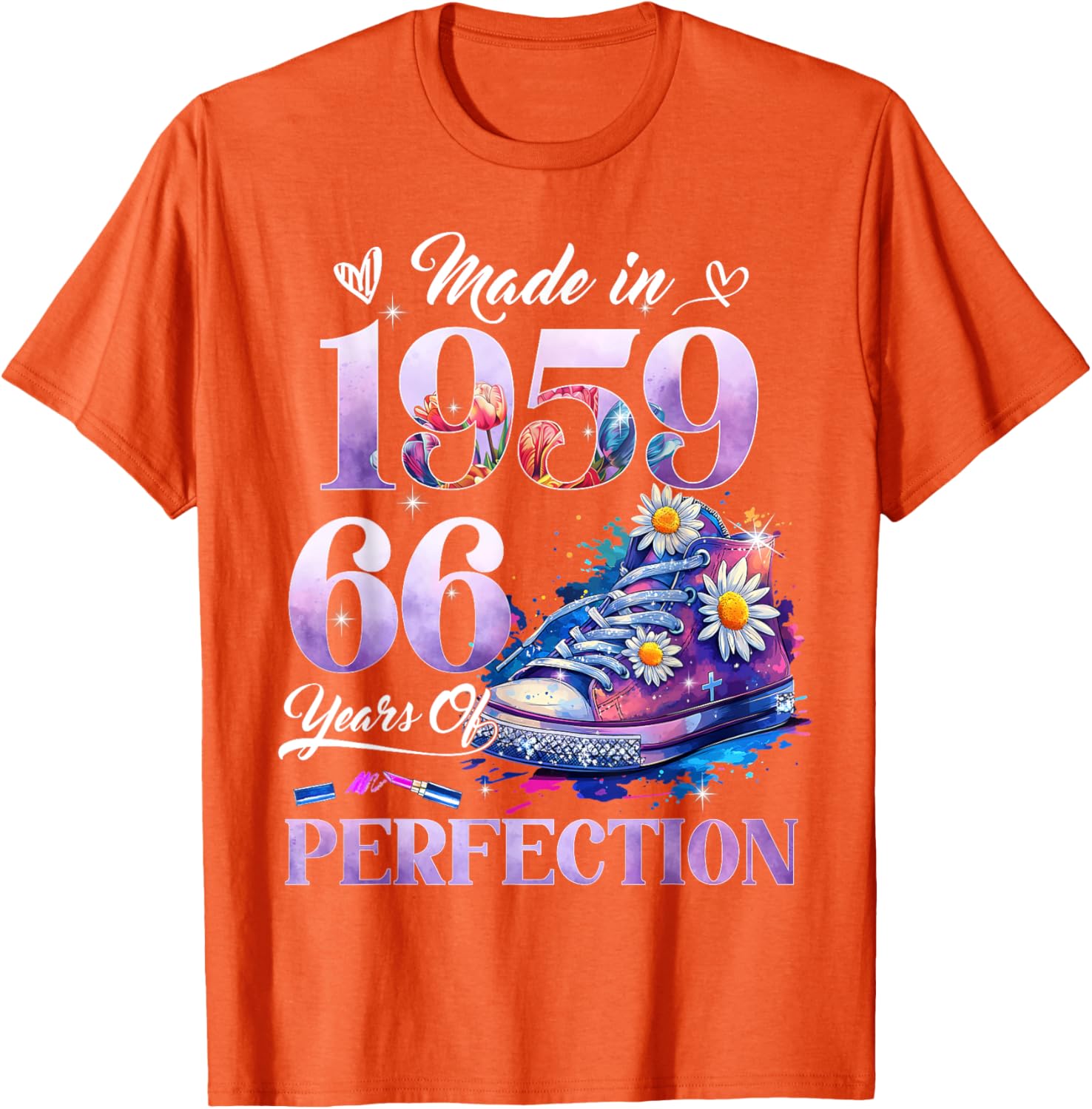 Floral 66th Birthday T-Shirt for Women Made in 1959 Unique Gift - 9