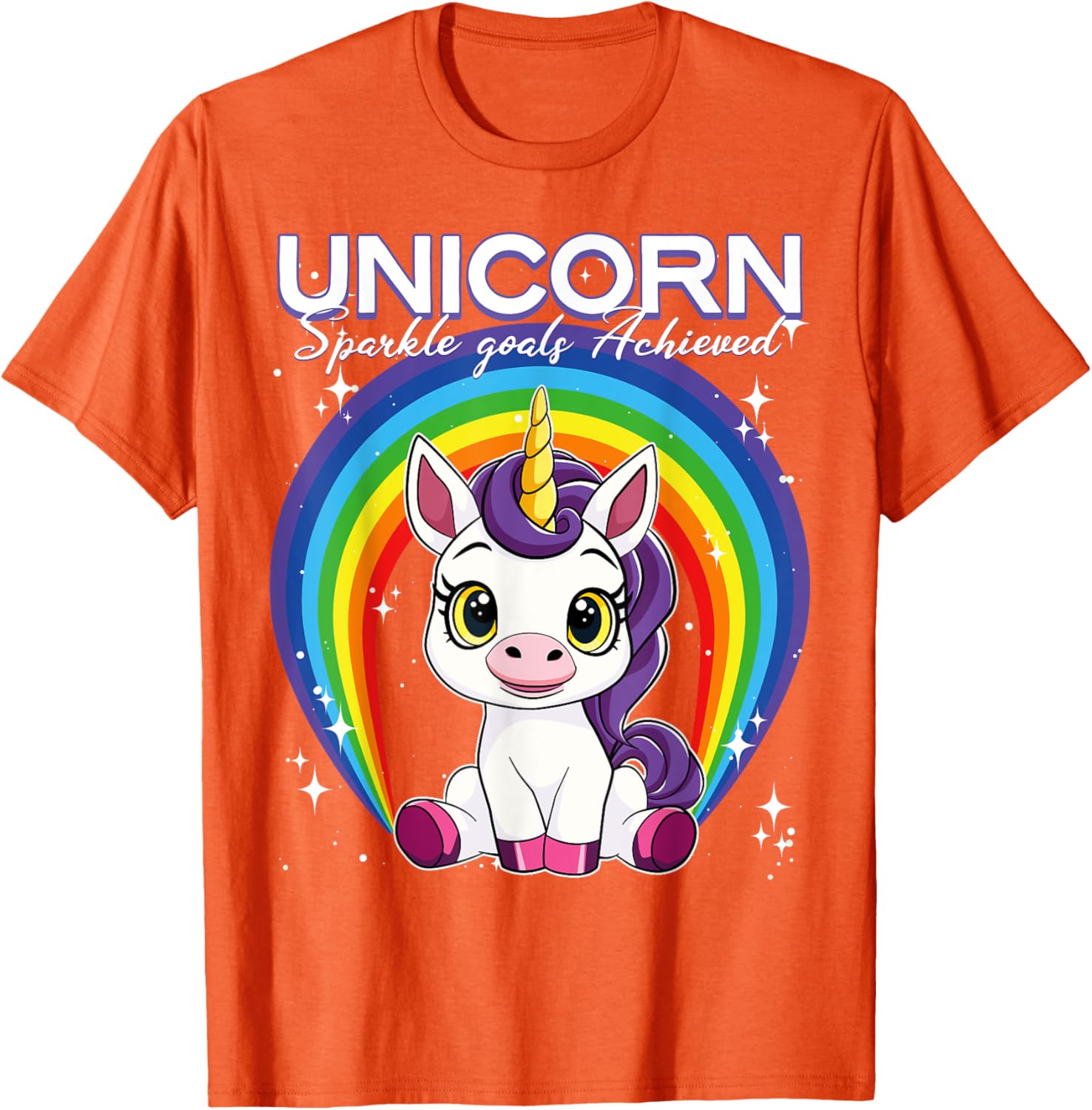 Unicorn Sparkle Goals Achieved T-Shirt for Dreamers and Believers - 12