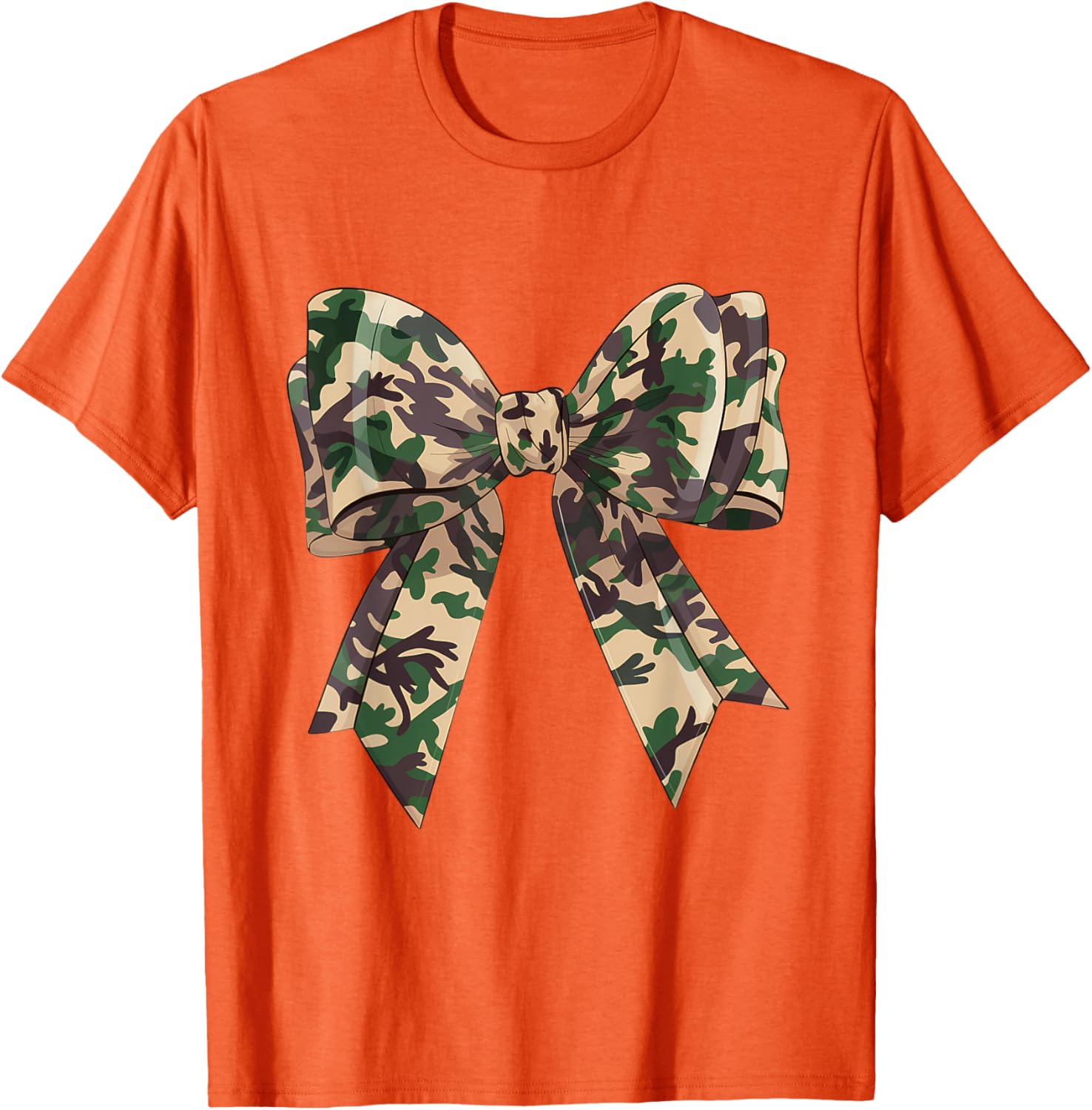 Chic Camouflage Bow Coquette T-Shirt for Hunting Women and Girls - 8