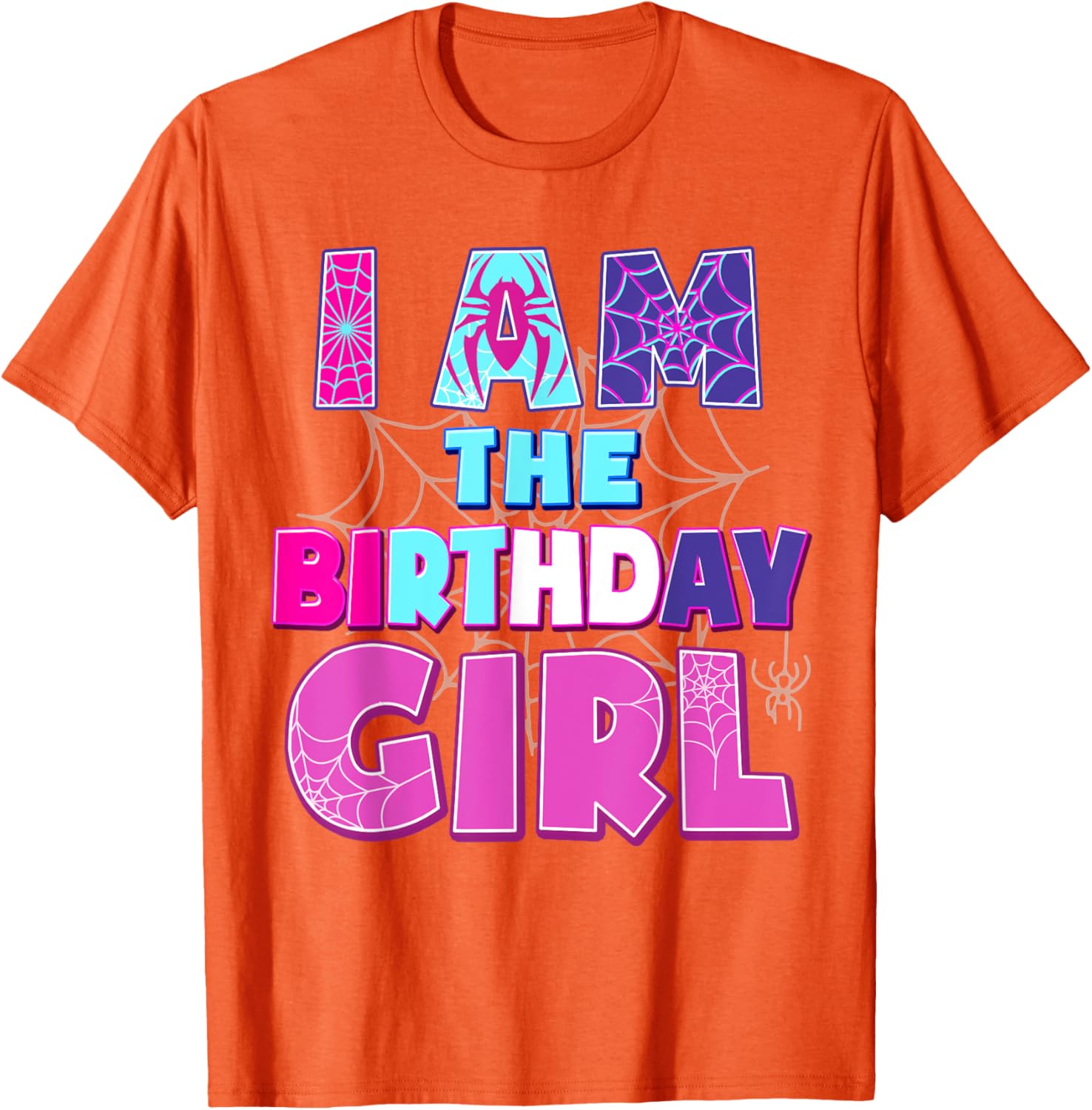 Funny Birthday Girl Spider T-Shirt for Birthday Party Fun - 22