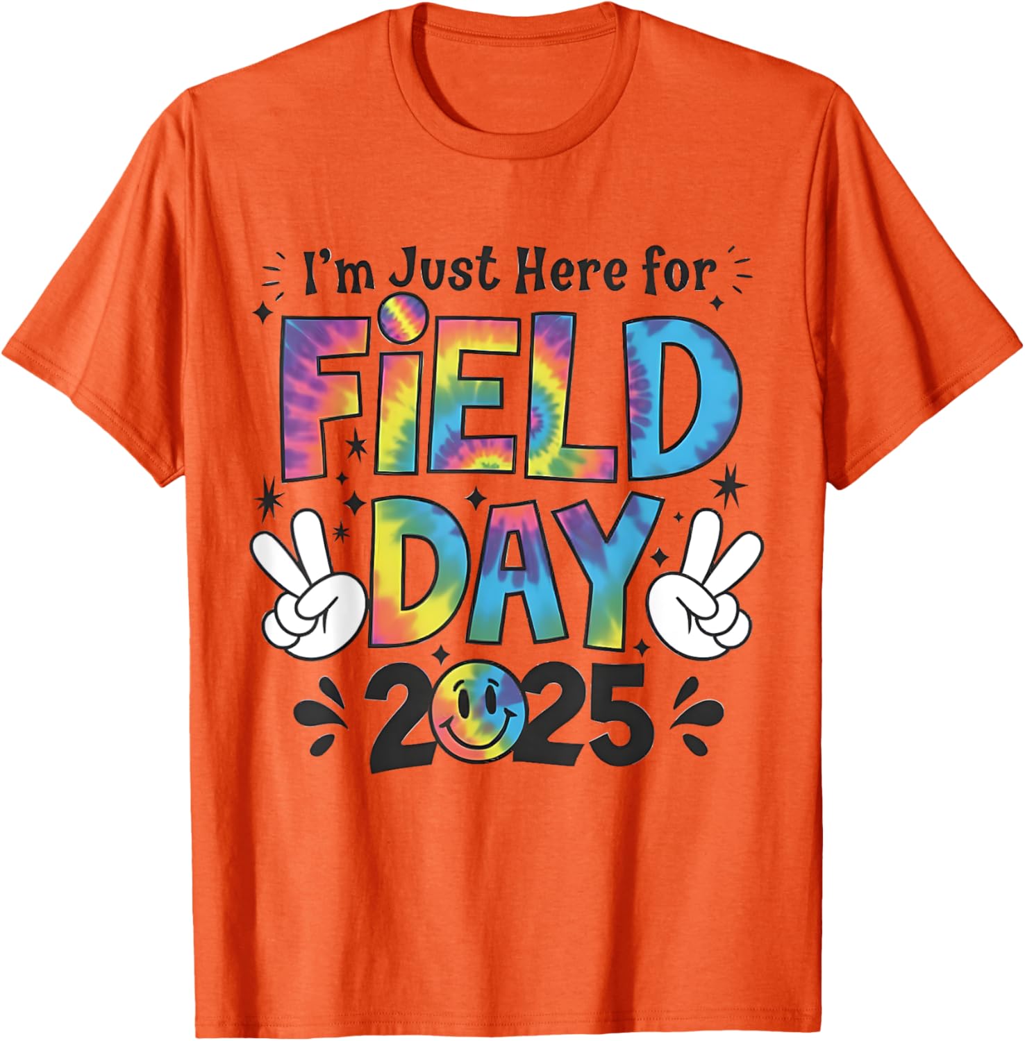 Tie Dye Field Day 2025 Peace Sign T-Shirt for Kids and Teachers - 9
