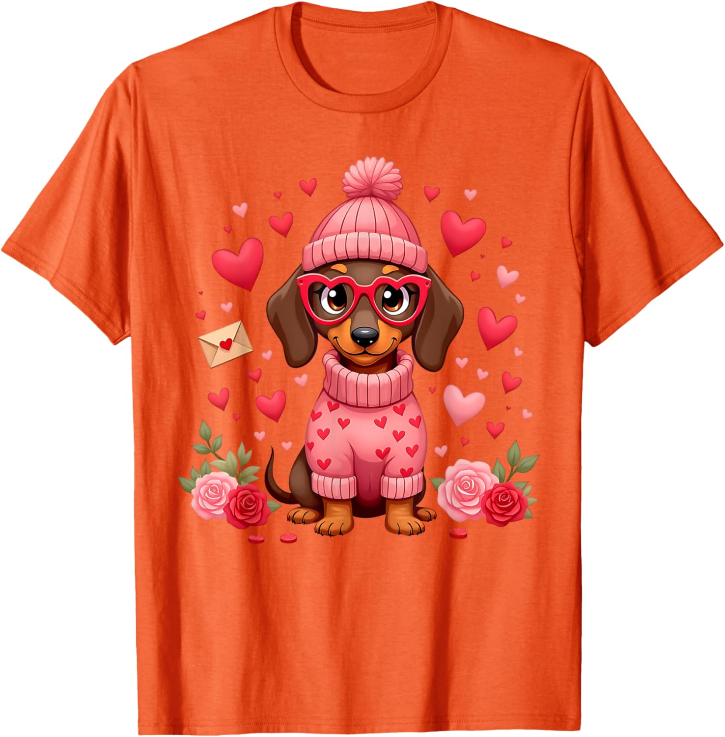 Valentine's Day Dachshund Mom T-Shirt Cute Weiner Dog Love Gift - 6