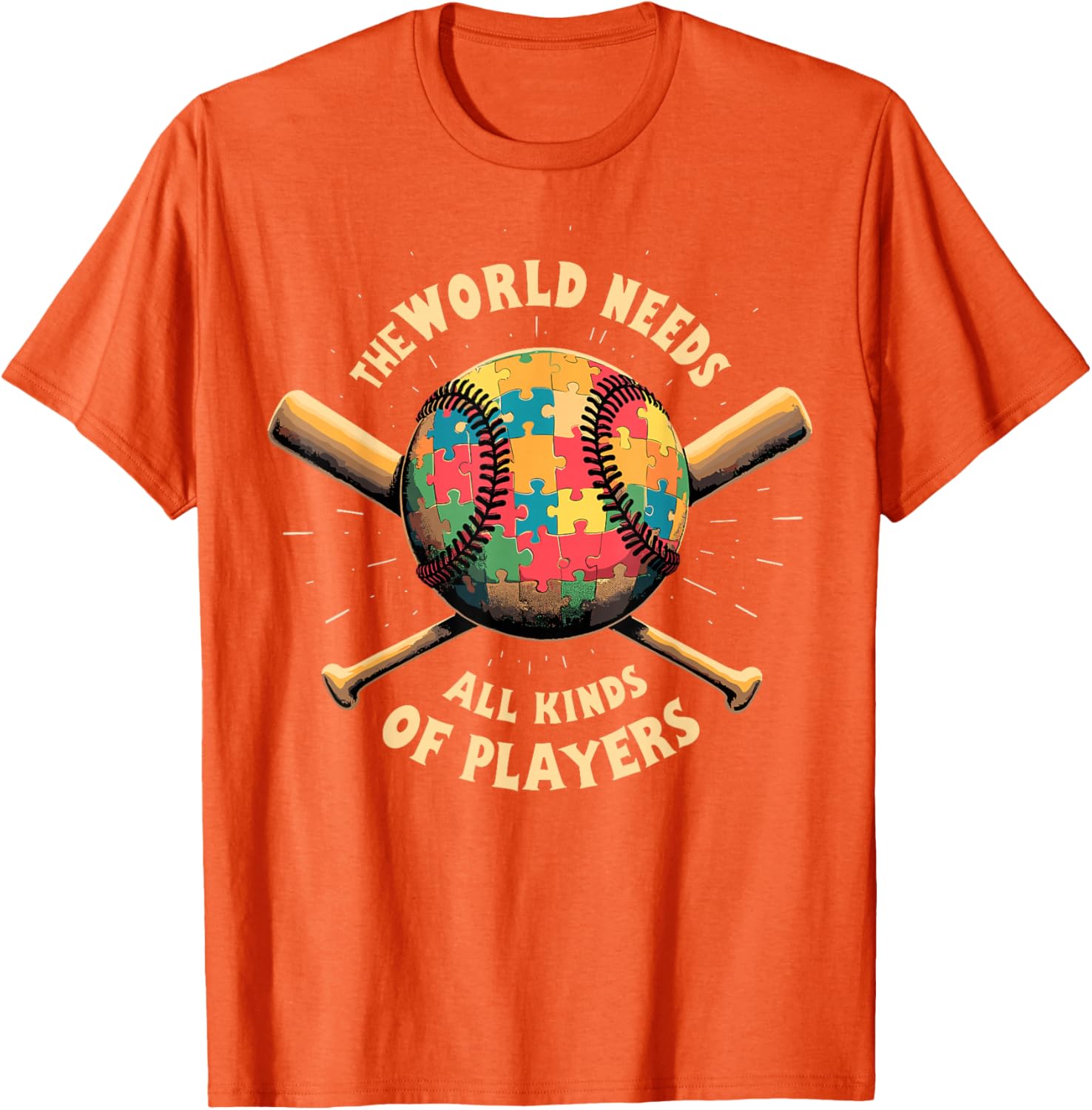 Autism Awareness Support T-Shirt for Baseball Players and Fans - 9