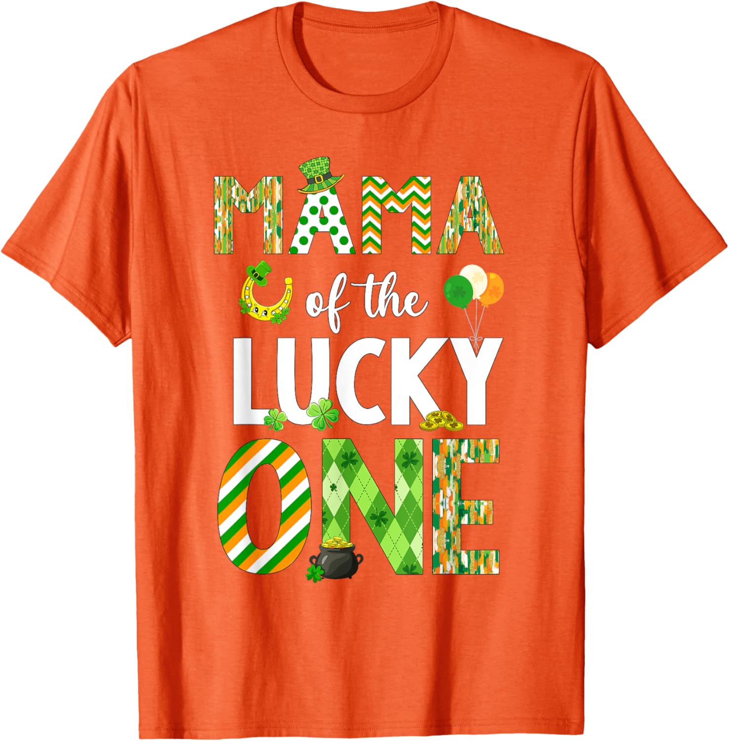 Mama Of The Lucky One 1st Birthday T-Shirt for St. Patrick's Day Fun - 11