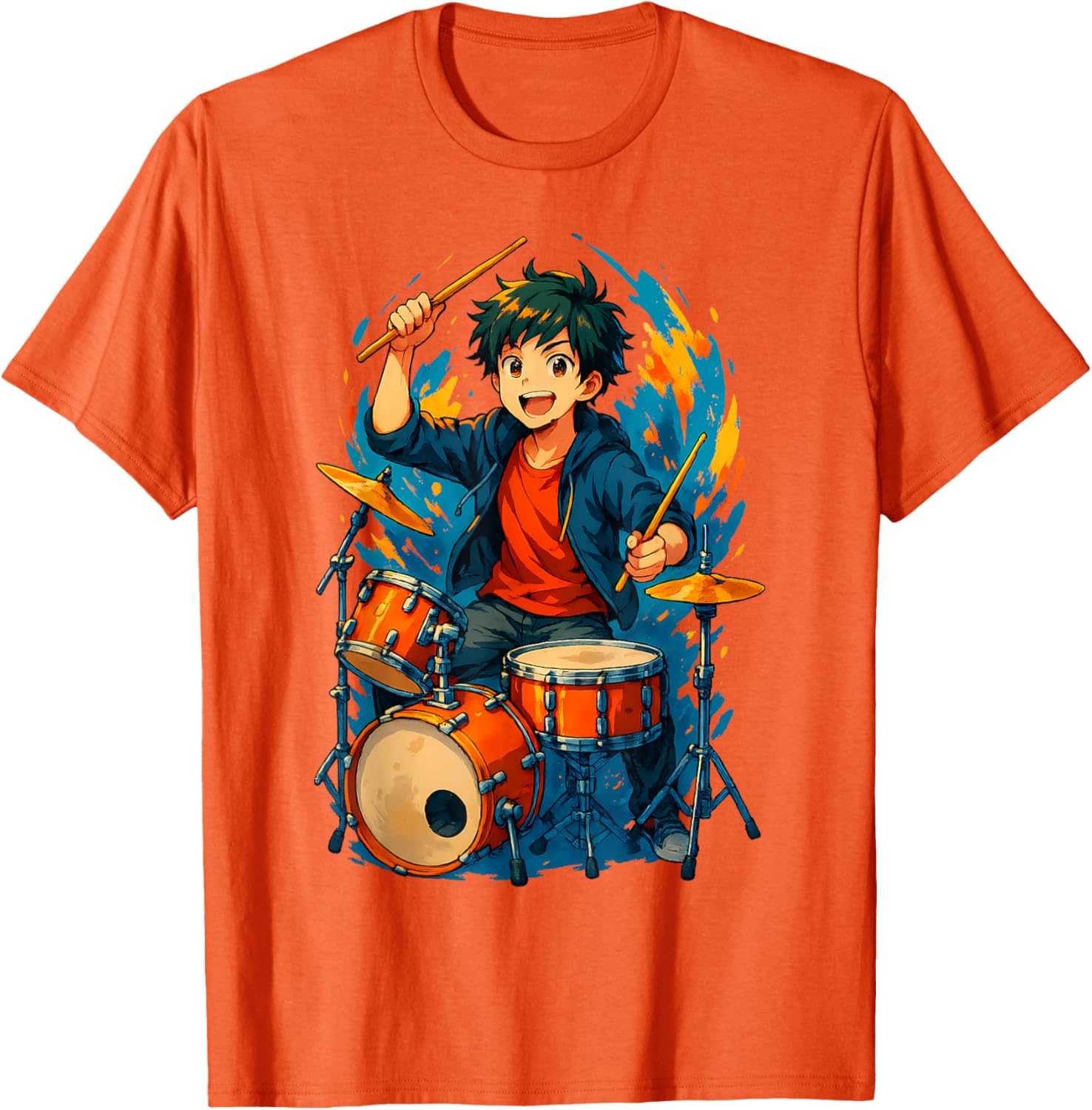 Anime Drummer Music T-Shirt for Music Lovers and Anime Fans - 5