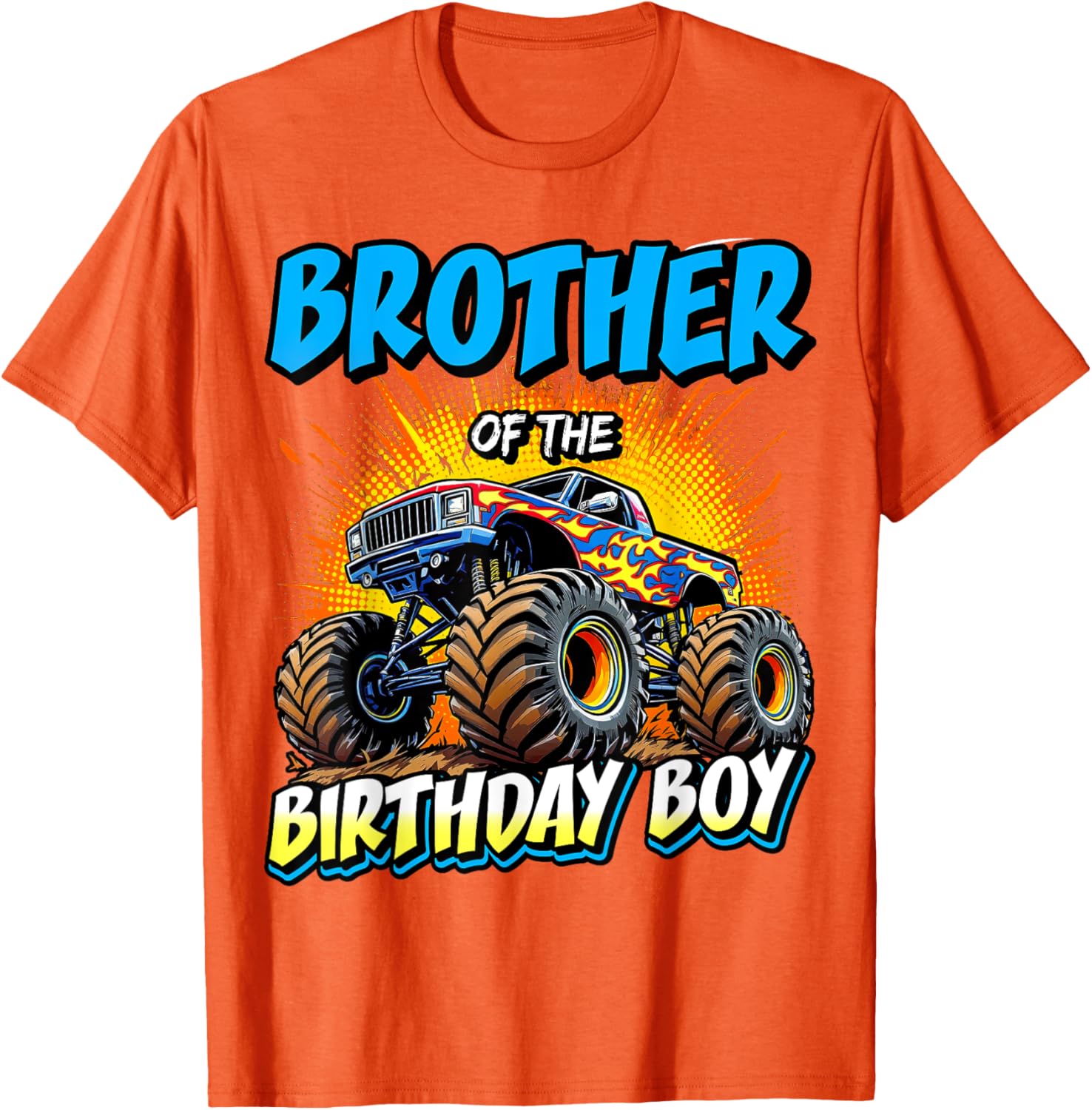 Brother of the Birthday Boy Monster Truck T-Shirt for Fun Celebrations - 4