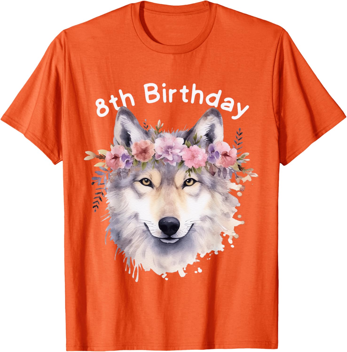 Adorable 8th Wolf Birthday T-Shirt for Girls - Perfect Wolf Pack Party Wear - 24
