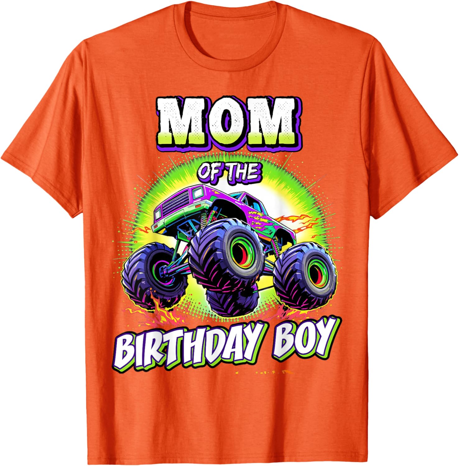 Mom of the Birthday Boy Monster Truck T-Shirt for Fun Celebrations - 5