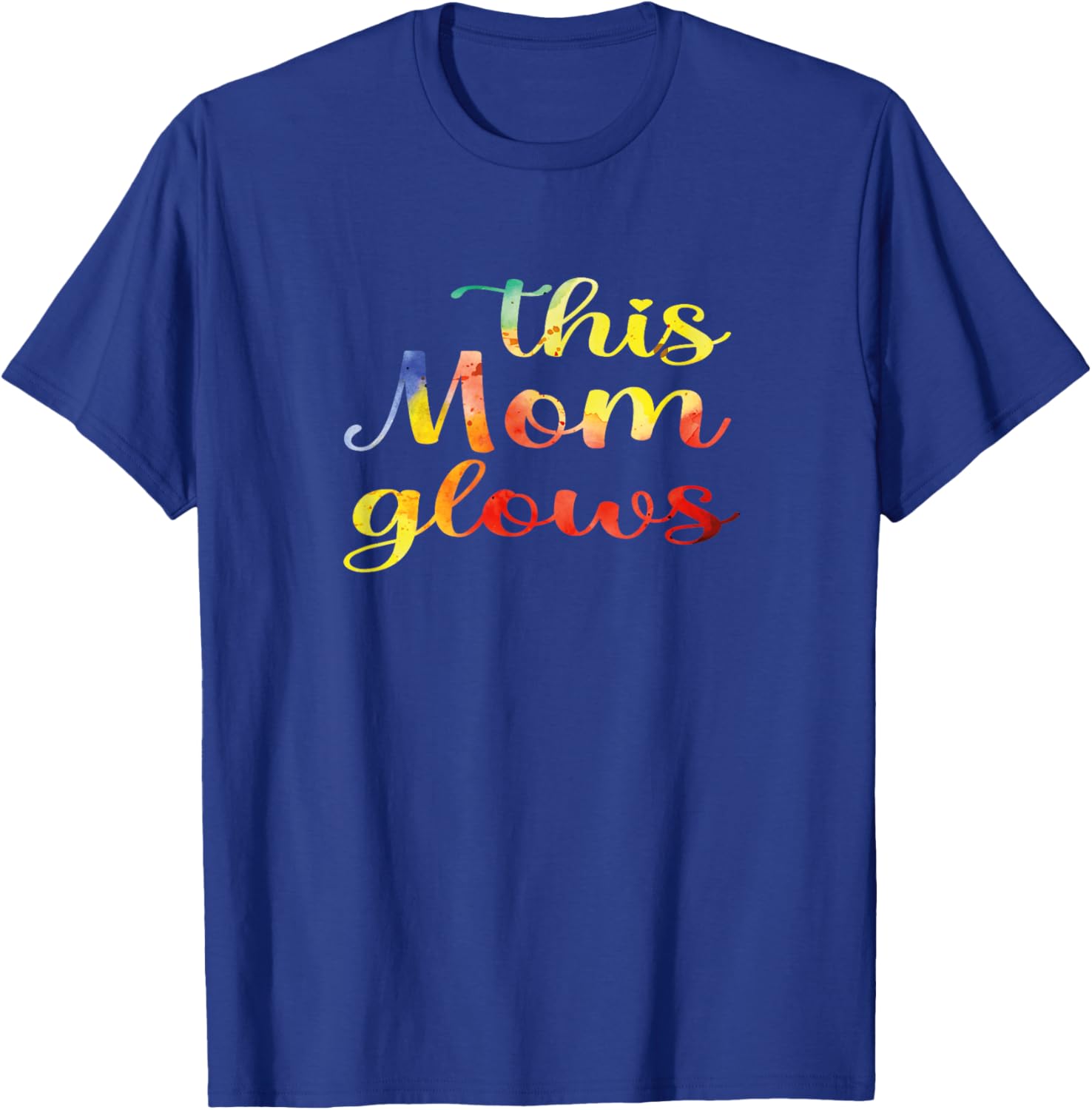 This Mom Glows 80s Tie-Dye Happy Mother's Day T-Shirt for Women - 3