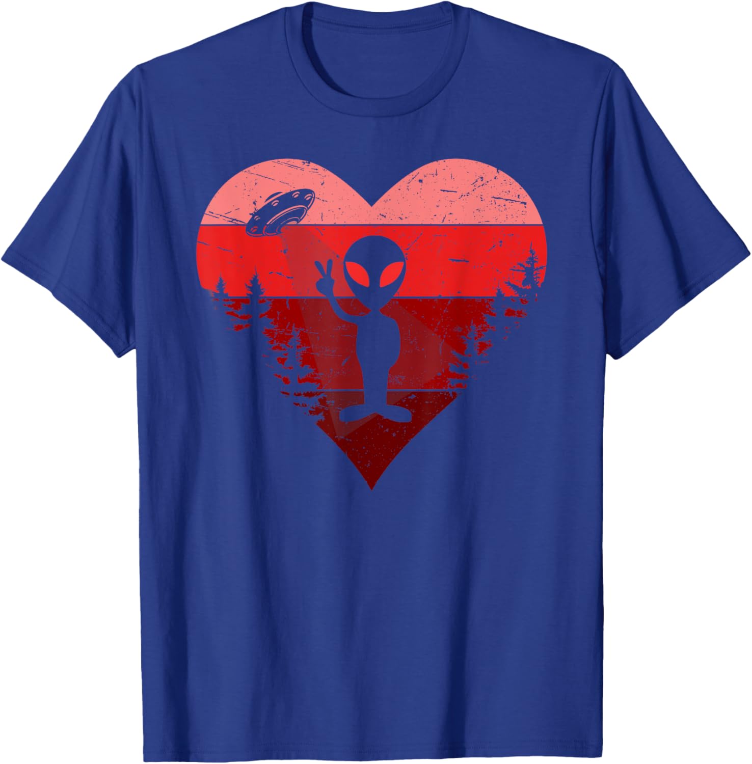 Alien Valentine's Day Retro T-Shirt for Extraterrestrial Love Fans - 9