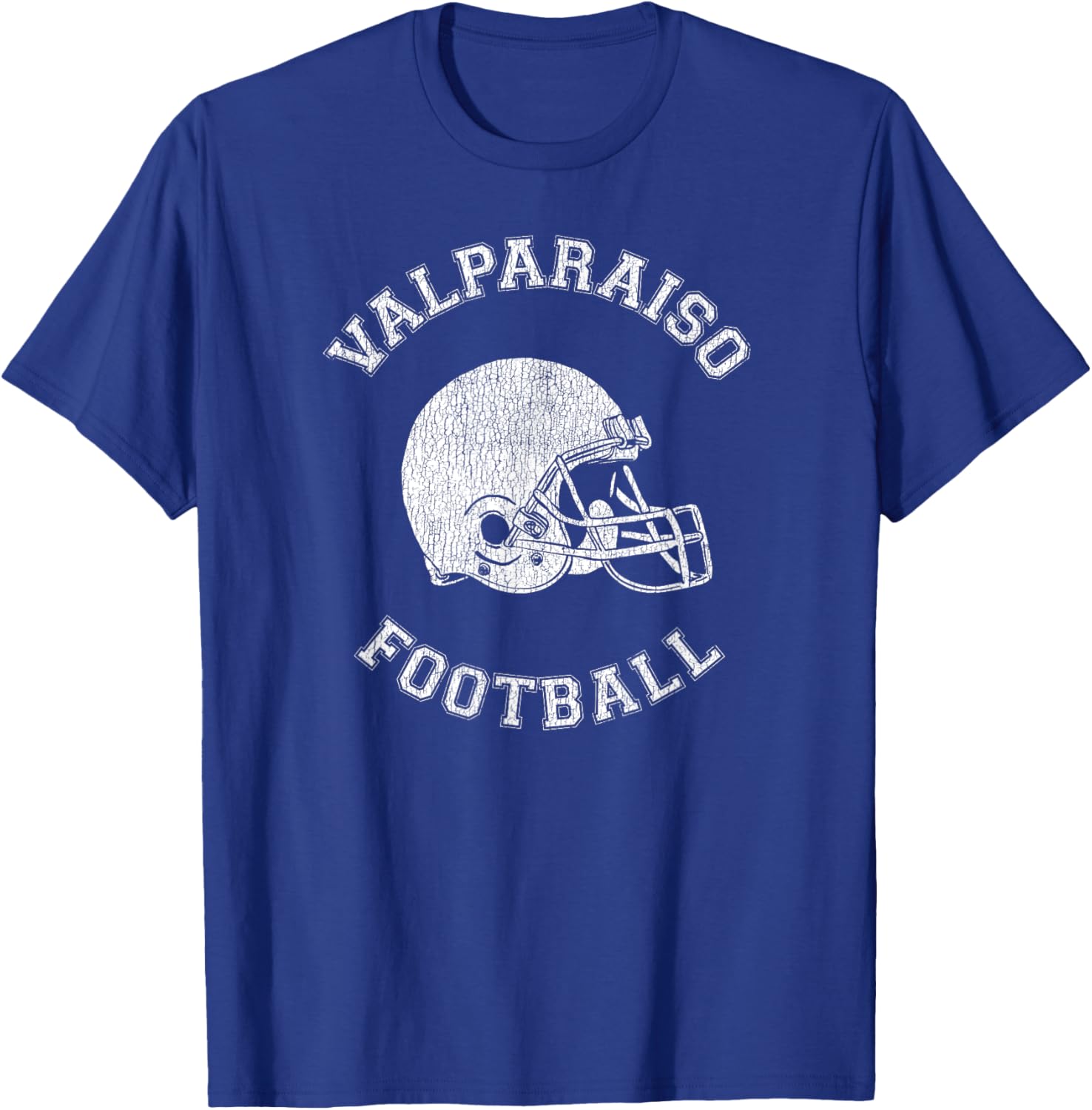 Valparaiso Retro 1980s Distressed Football T-Shirt for Vintage Style Lovers - 18