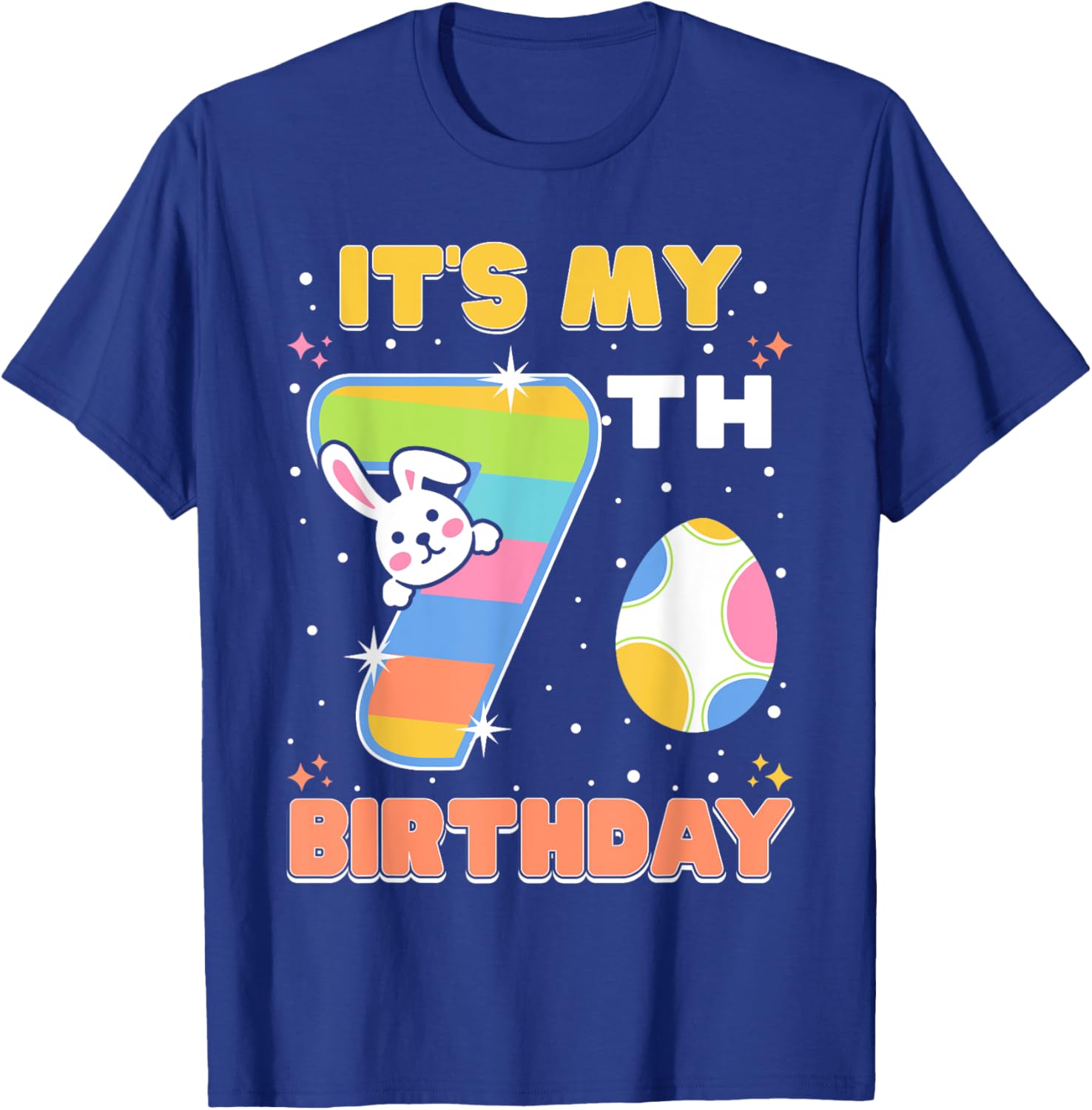 It's My 7th Birthday Easter Bunny T-Shirt for Kids Fun Gift - 14