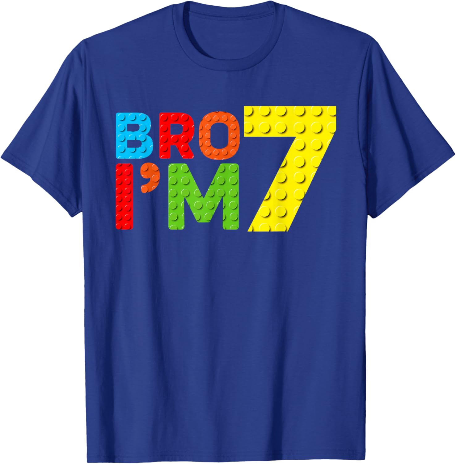 Adorable Boys 7th Birthday Building Block T-Shirt for Fun Celebration - 10