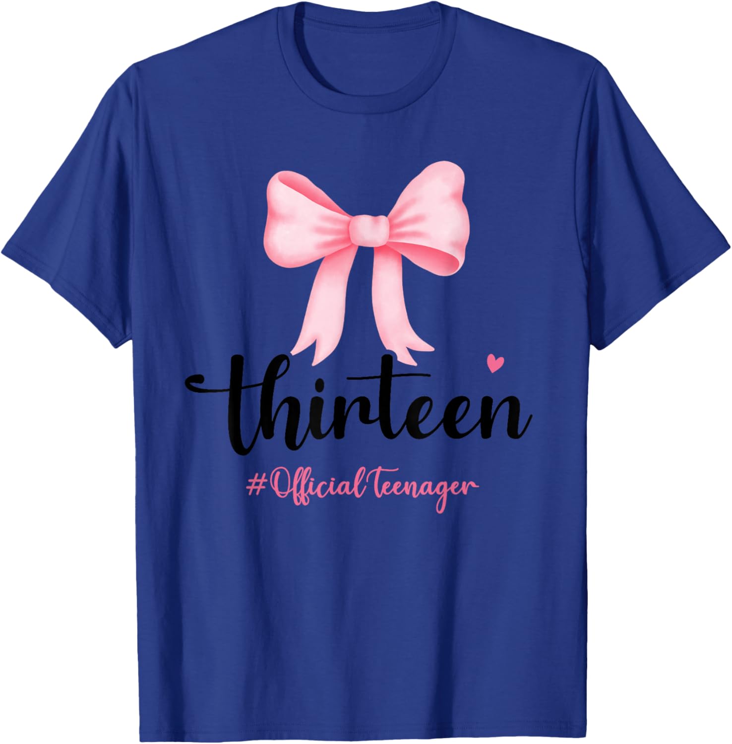 Birthday Girl Pink Coquette Bow T-Shirt for Trendy 13 Year Olds - 11