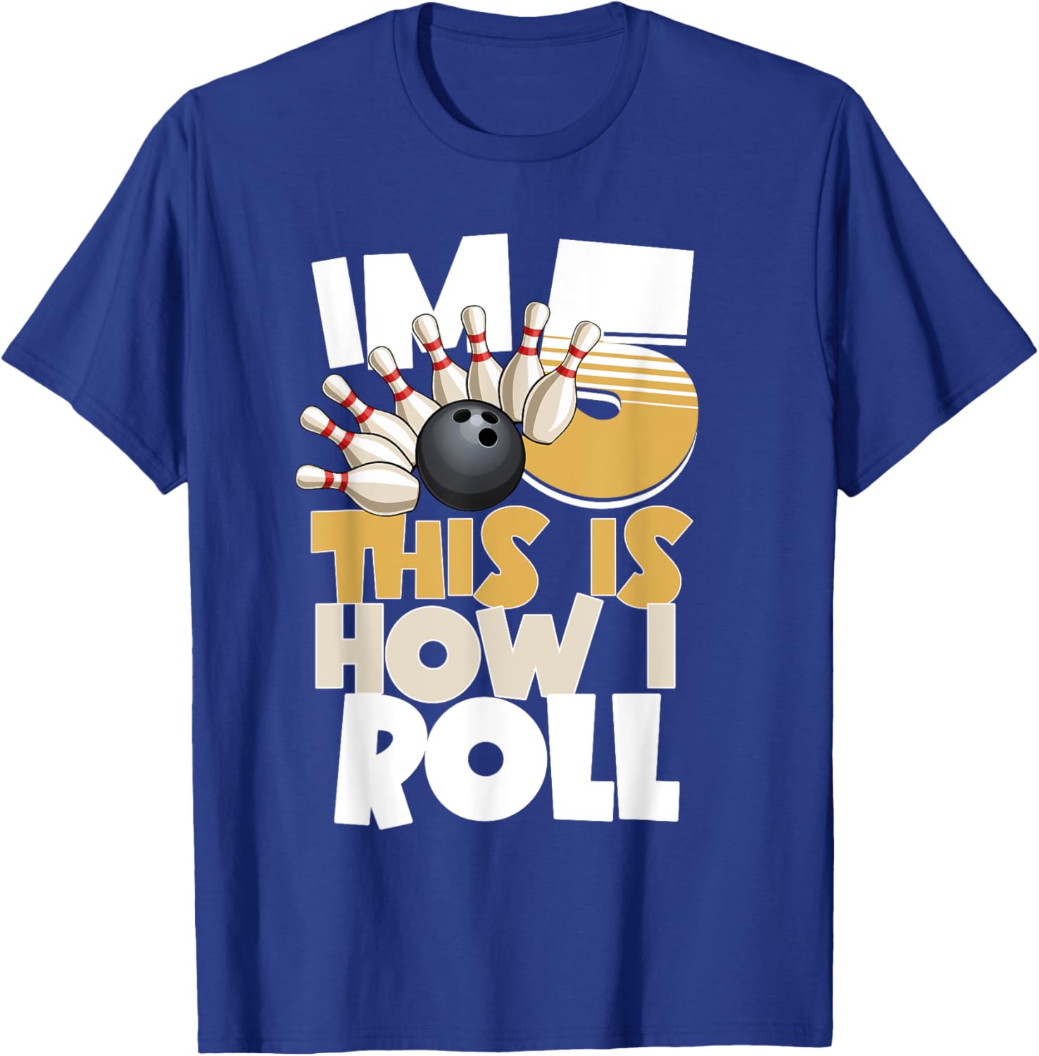 5th Birthday Bowling Shirt I'm 5 This is How I Roll for Kids - 16
