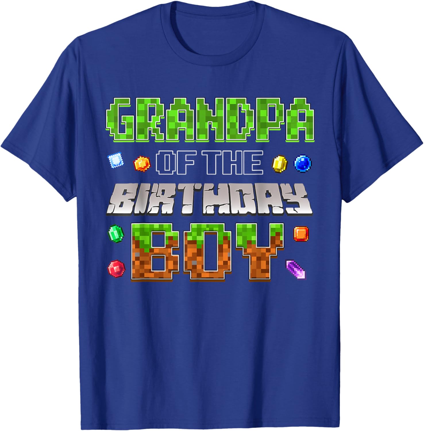 Grandpa of the Birthday Boy Pixel Number T-Shirt for Fun Celebrations - 22