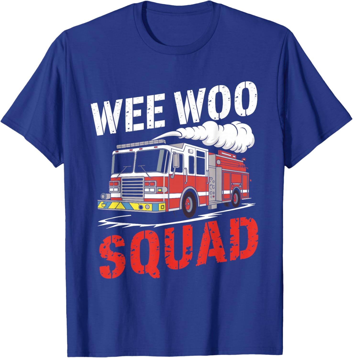 Wee Woo Squad Funny Firefighter Fire Truck T-Shirt for Men and Women - 1