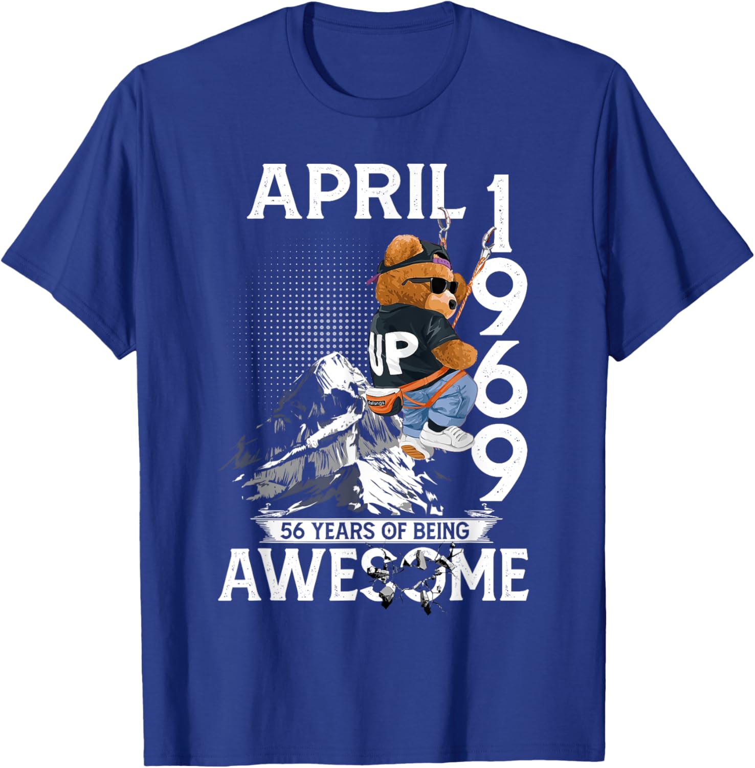56th Birthday Bear T-Shirt for Real Legends Born April 1969 - 12