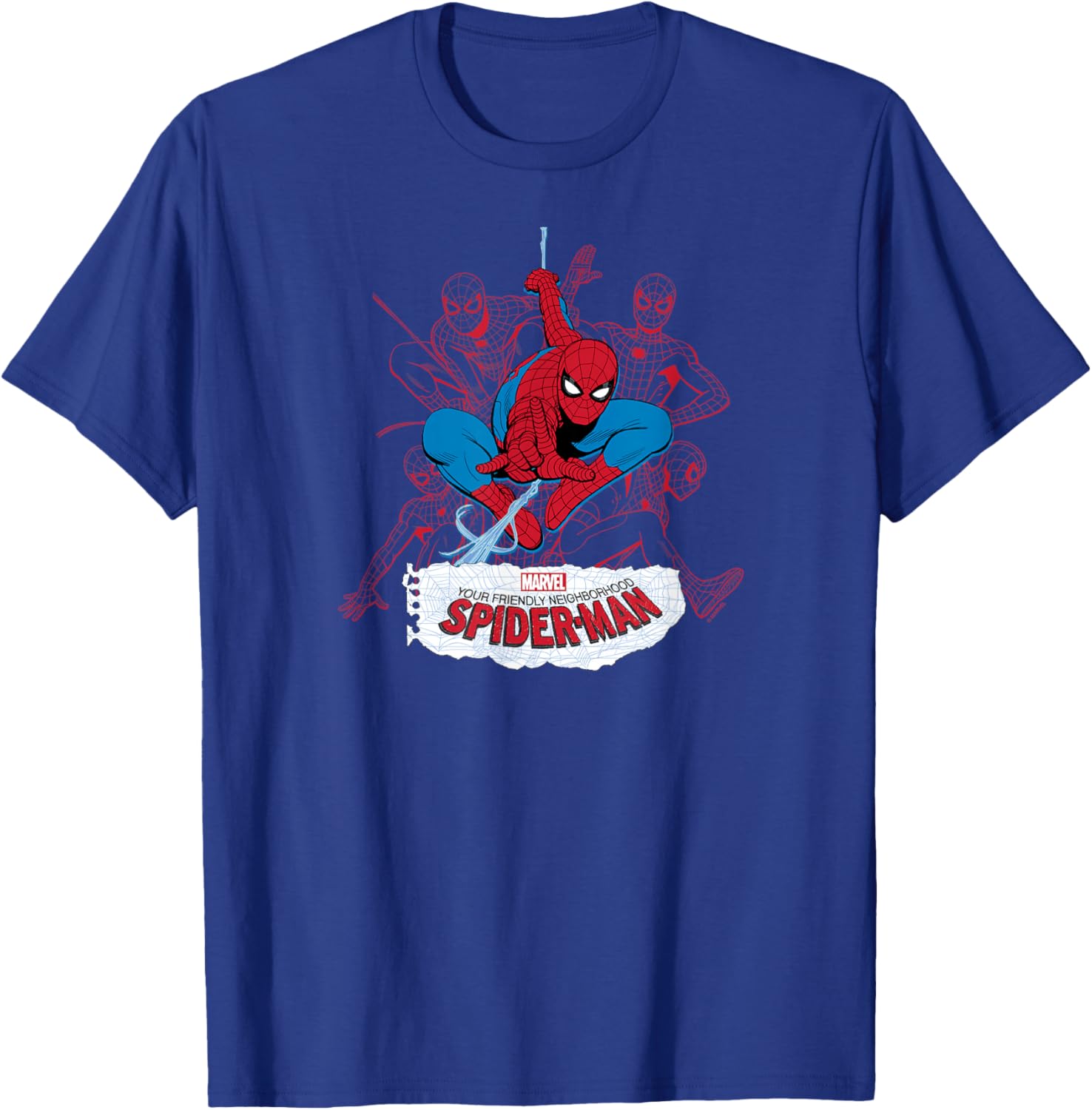 Your Friendly Neighborhood Spider-Man Line Cluster Graphic T-Shirt - 3