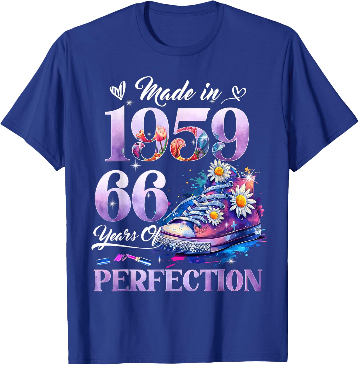 Floral 66th Birthday T-Shirt for Women Made in 1959 Unique Gift - 16