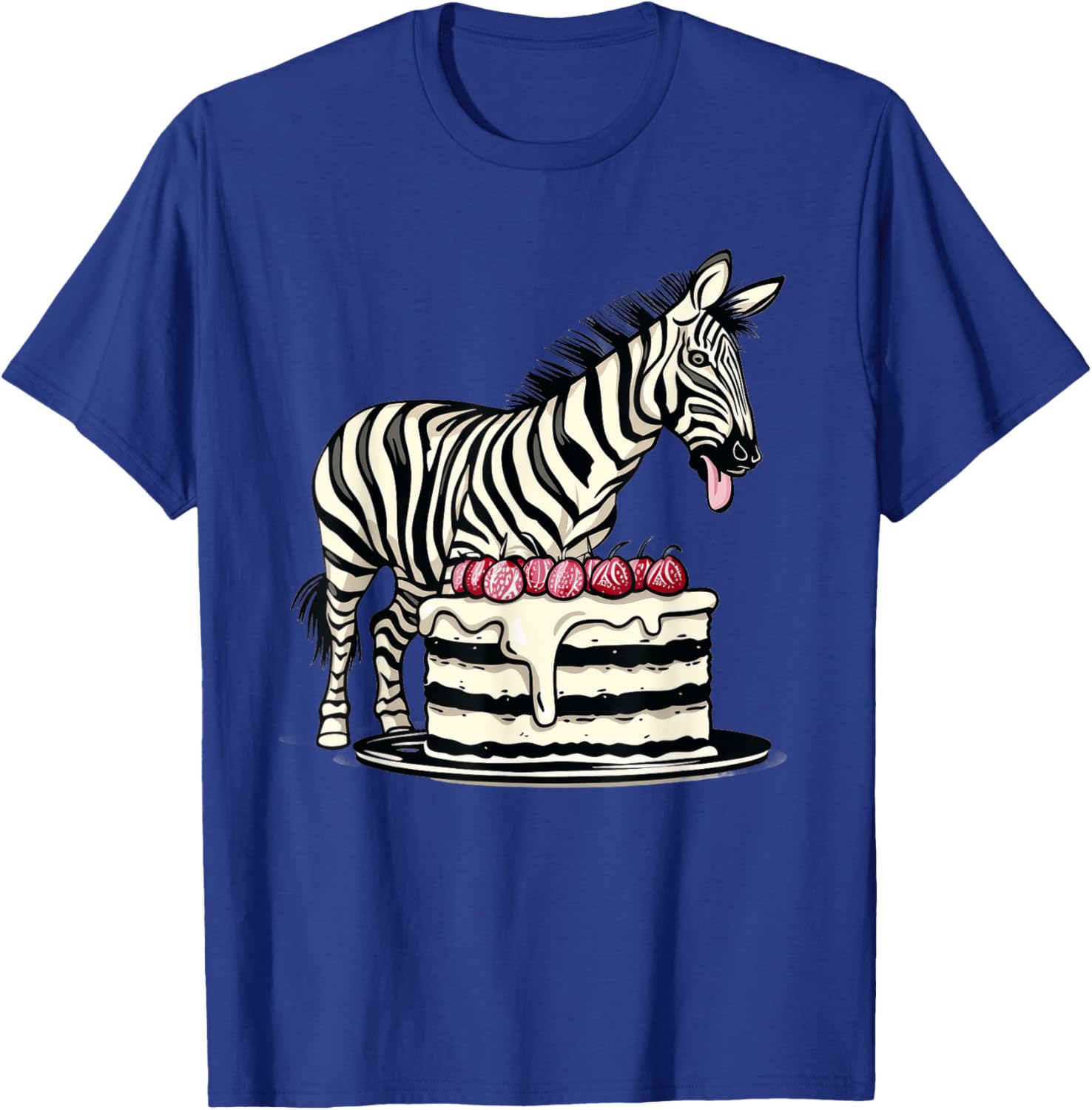 Zebra Cake Funny T-Shirt for Fun-Loving Foodies and Animal Lovers - 7
