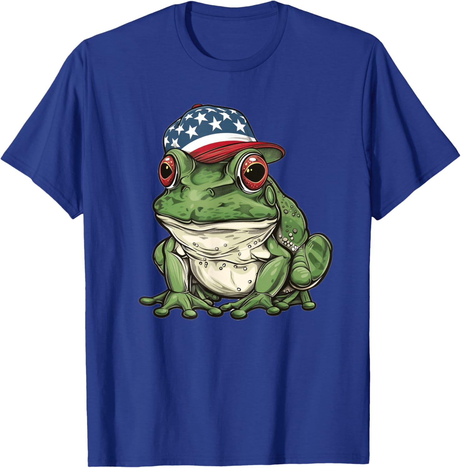 American Bullfrog T-Shirt with USA Hat β Fun and Unique Apparel - 5
