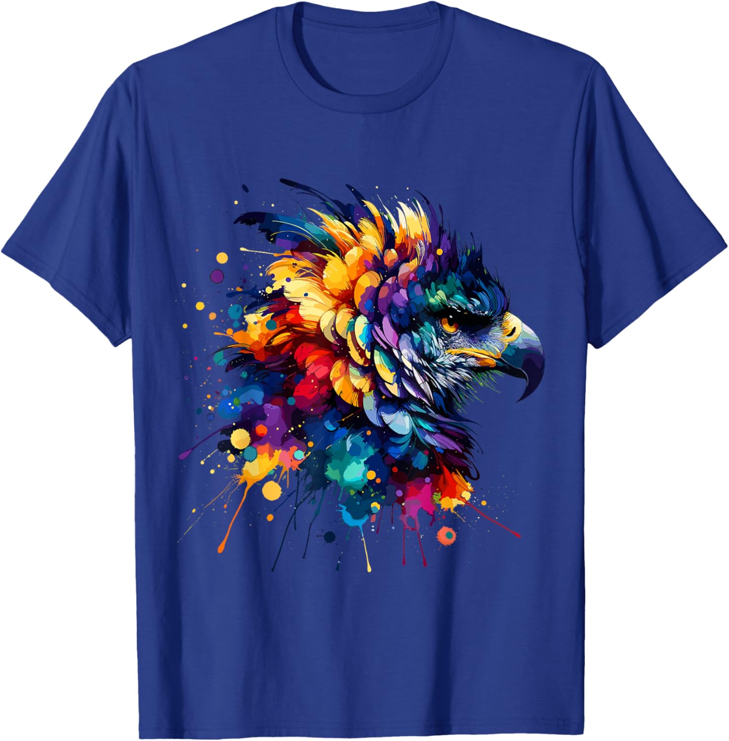 Colorful Harpy Eagle Splash Art T-Shirt for Nature Lovers and Wildlife Fans - 25