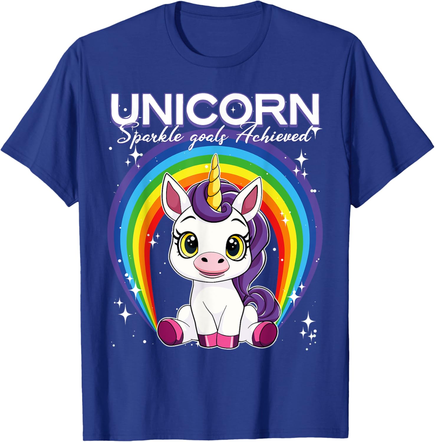Unicorn Sparkle Goals Achieved T-Shirt for Dreamers and Believers - 8