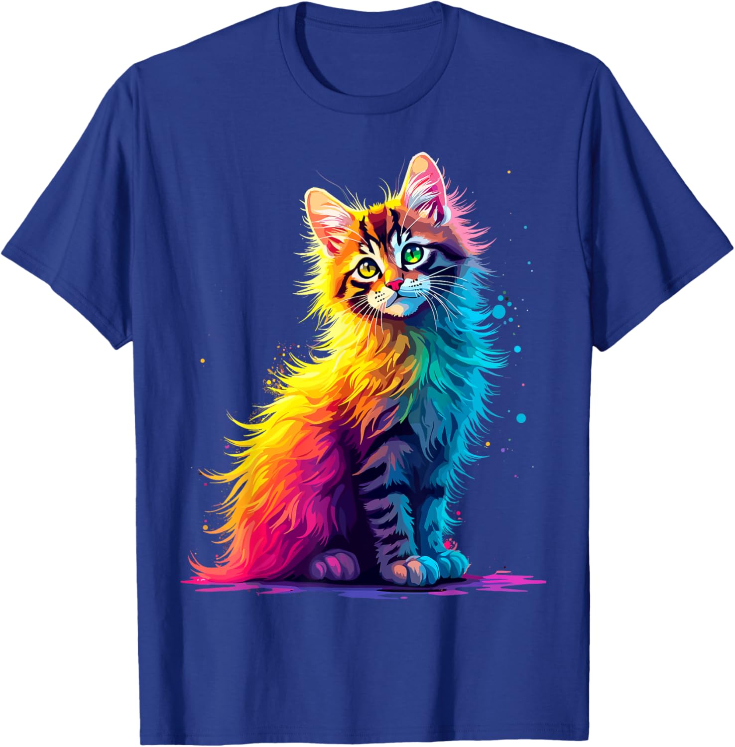 Colorful Cute Kitty T-Shirt for Cat Lovers - Fun Pop Art Design for All Ages - 24