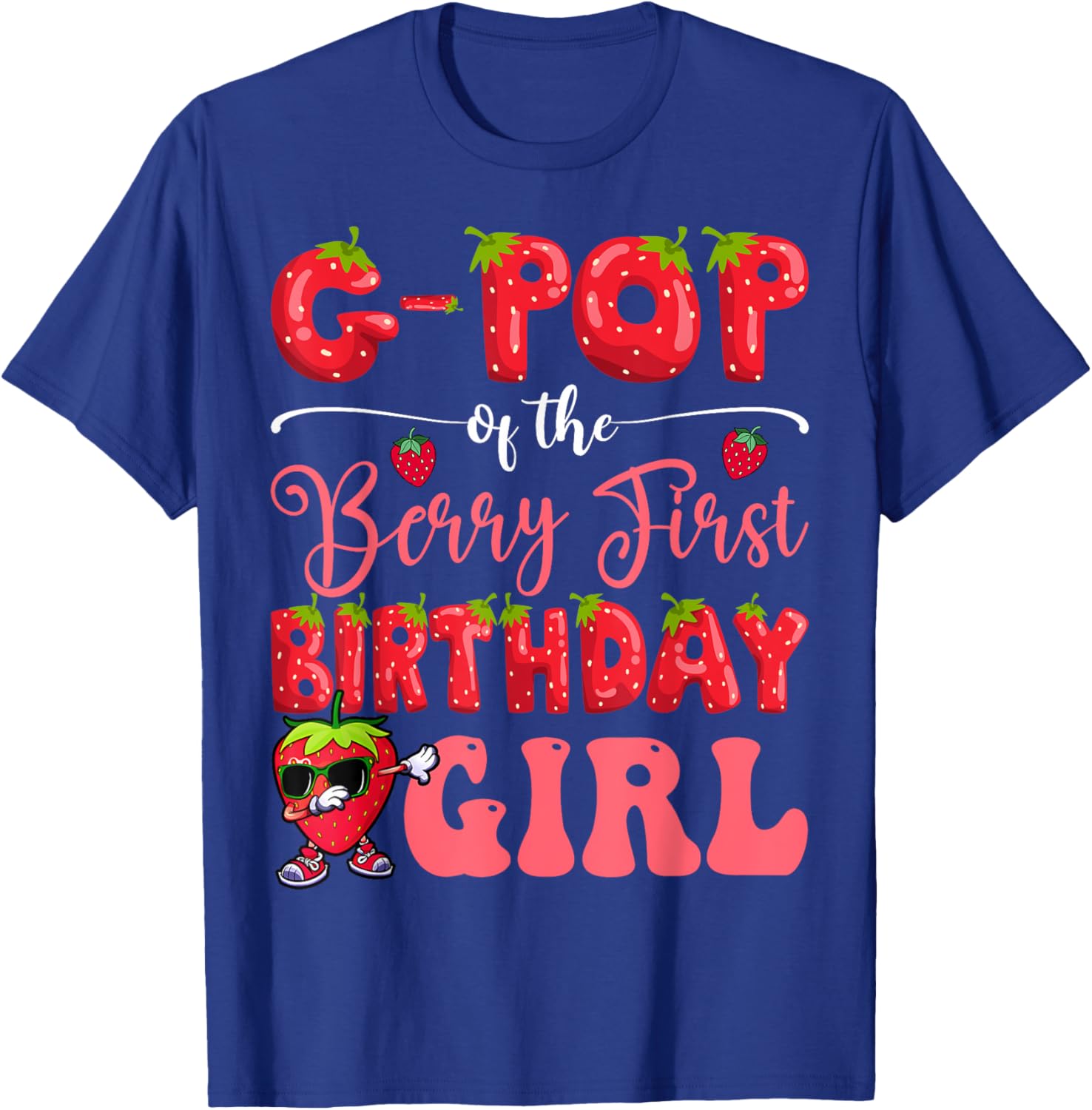 G-Pop Berry First Birthday Girl T-Shirt Sweet Strawberry Design - 8