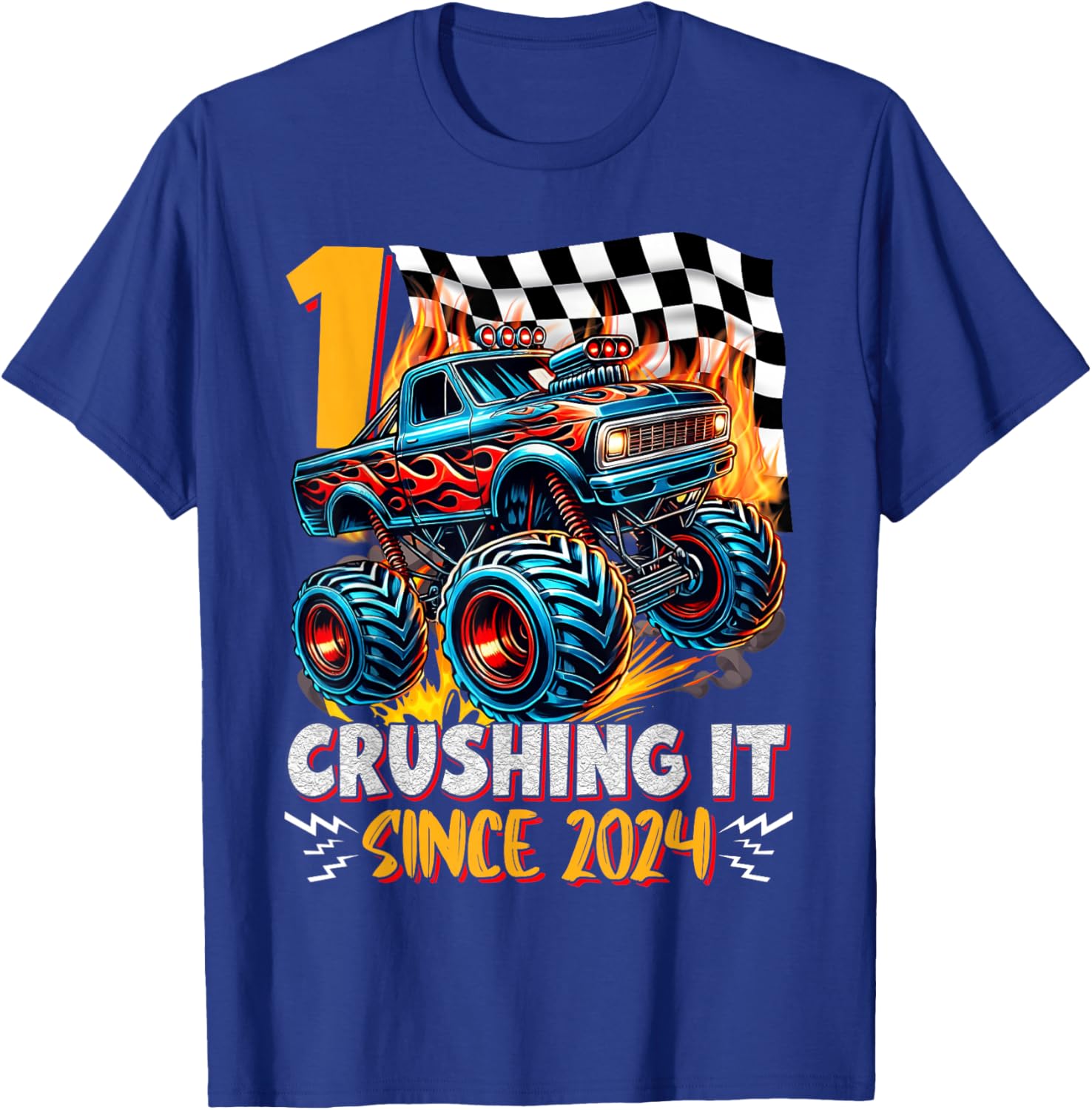 Birthday Monster Truck T-Shirt for 1 Year Old Boys - 1st Birthday Fun - 1