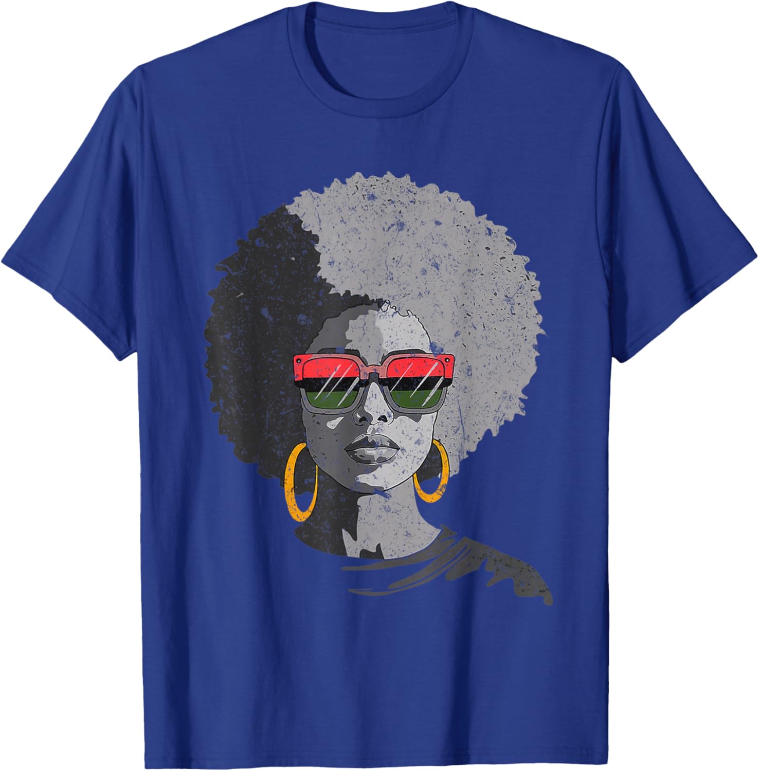 Black Queen Afro Melanin Juneteenth T-Shirt for Women - Stylish & Proud - 23