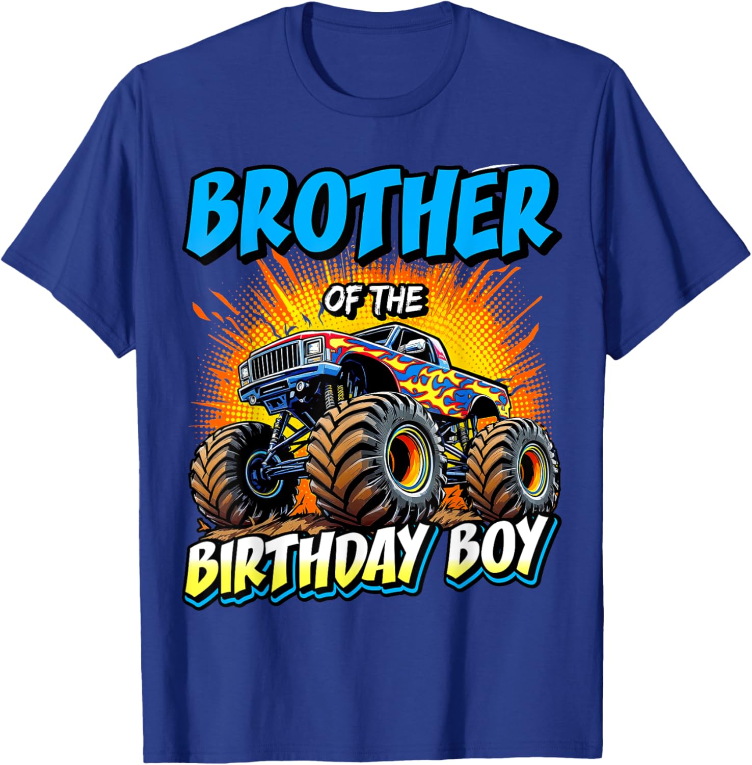 Brother of the Birthday Boy Monster Truck T-Shirt for Fun Celebrations - 1