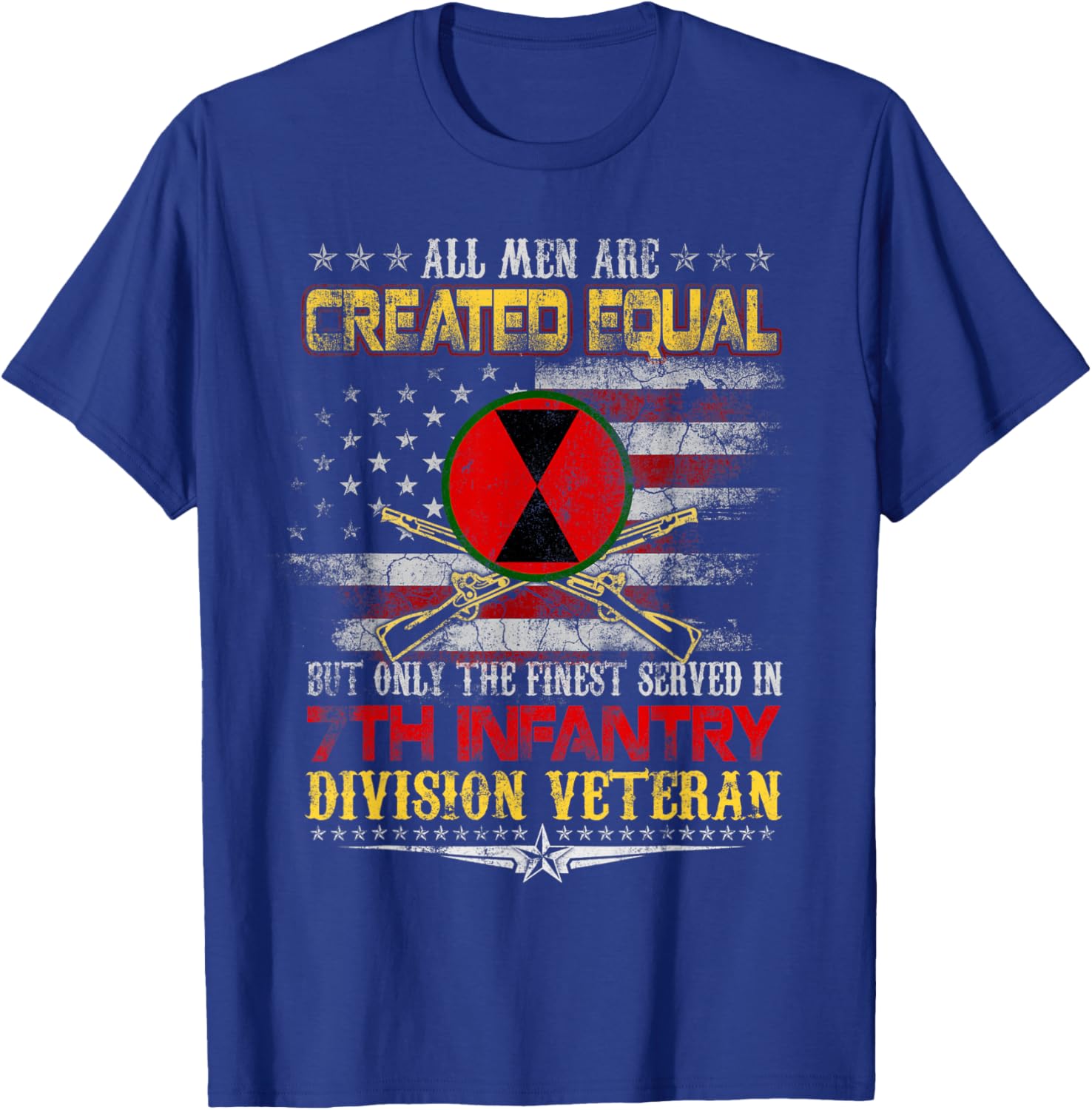 All Men Created Equal 7th Infantry Division Veteran T-Shirt for Heroes - 5