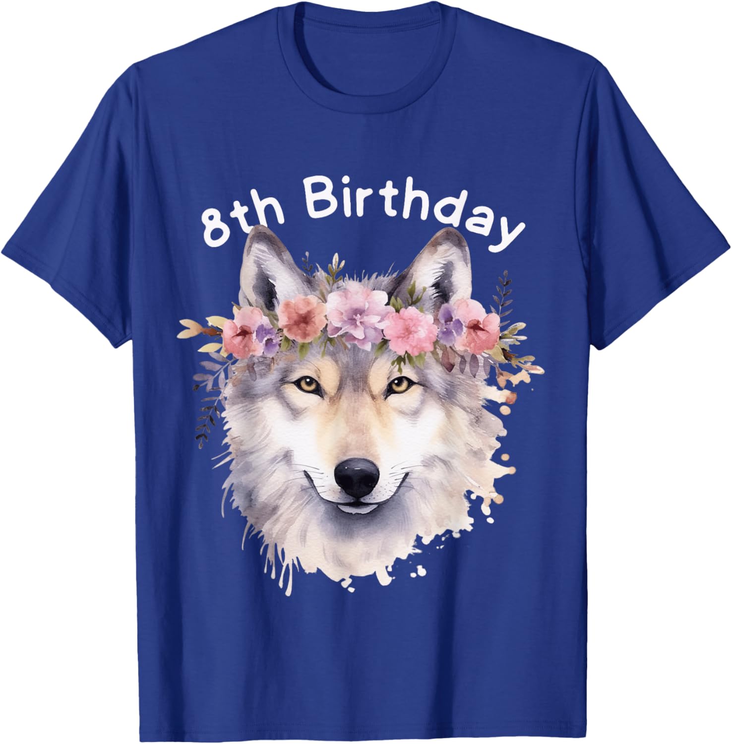 Adorable 8th Wolf Birthday T-Shirt for Girls - Perfect Wolf Pack Party Wear - 5