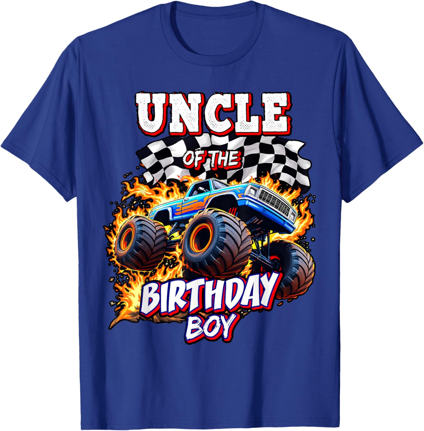 Uncle of the Birthday Boy Monster Truck Party T-Shirt for Fun Celebrations - 12