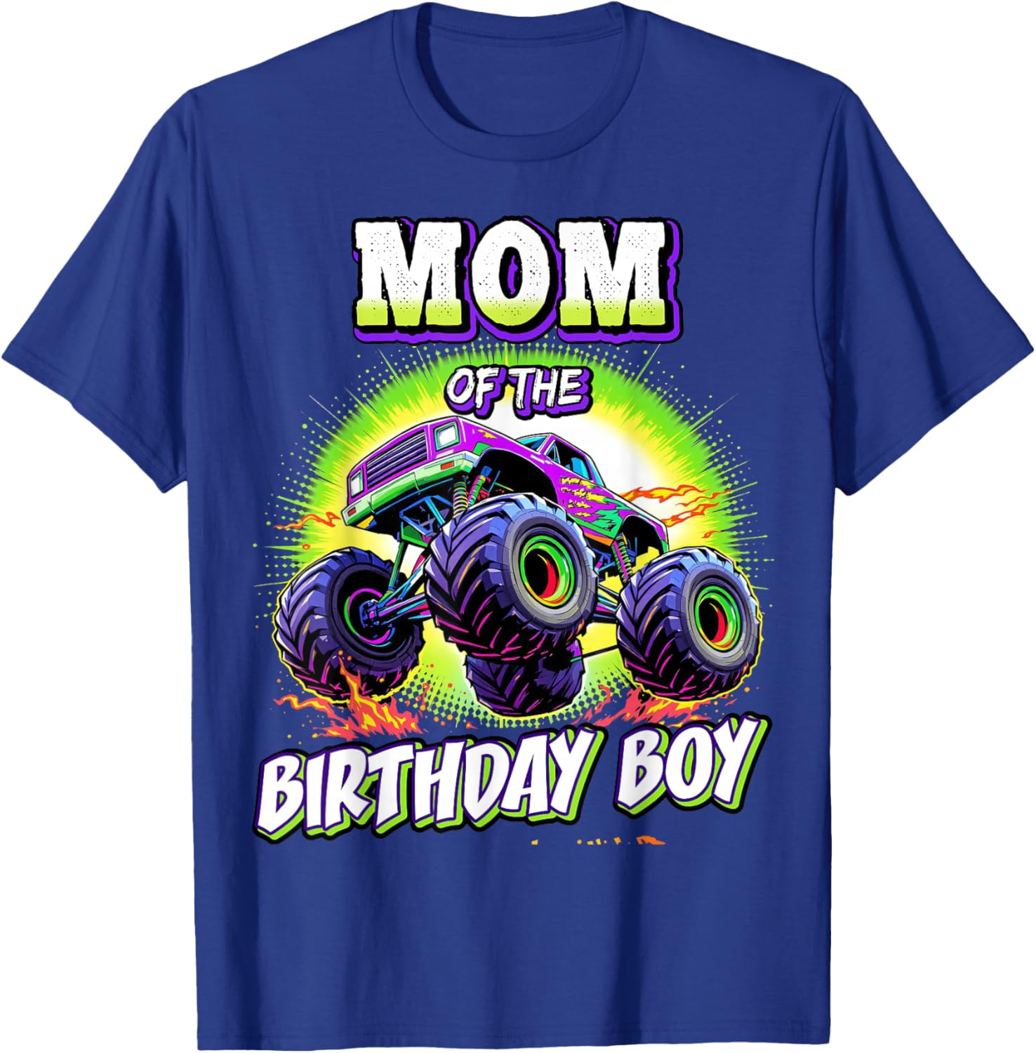Mom of the Birthday Boy Monster Truck T-Shirt for Fun Celebrations - 9