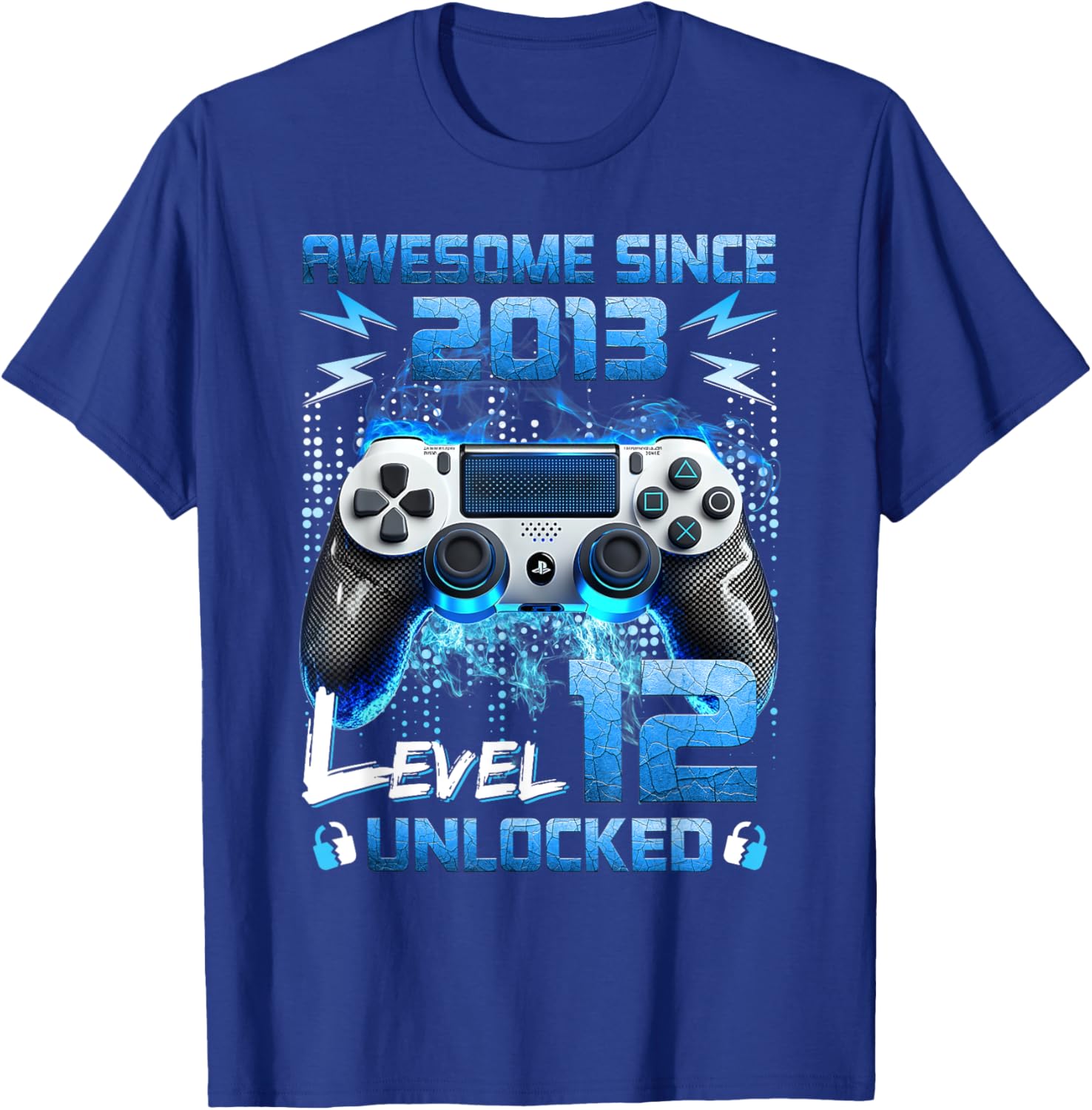 Level 12 Unlocked Video Gamer T-Shirt for 12 Year Old Birthday Fun - 4